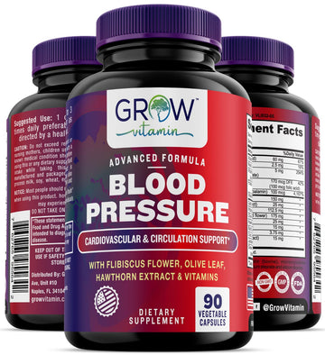 grow vitamin Blood Pressure Formula - Herbal Blend, Non-GMO, Gluten-Free - 90 Capsules grow vitamin buy supplements canada