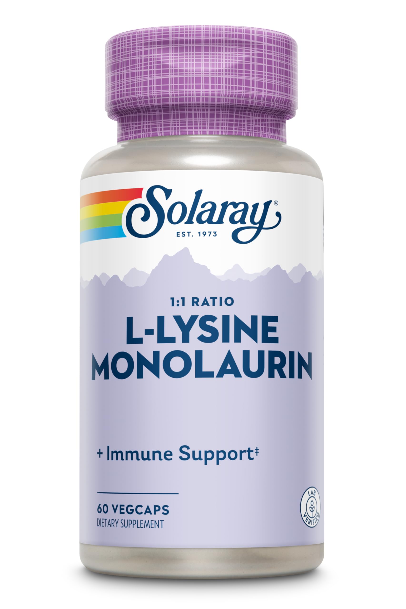 SOLARAY L-Lysine Monolaurin Immune Support Supplement, 1:1 Ratio for Immune System Function, 500 mg Each, 60-Day Money Back Guarantee SOLARAY buy supplements canada