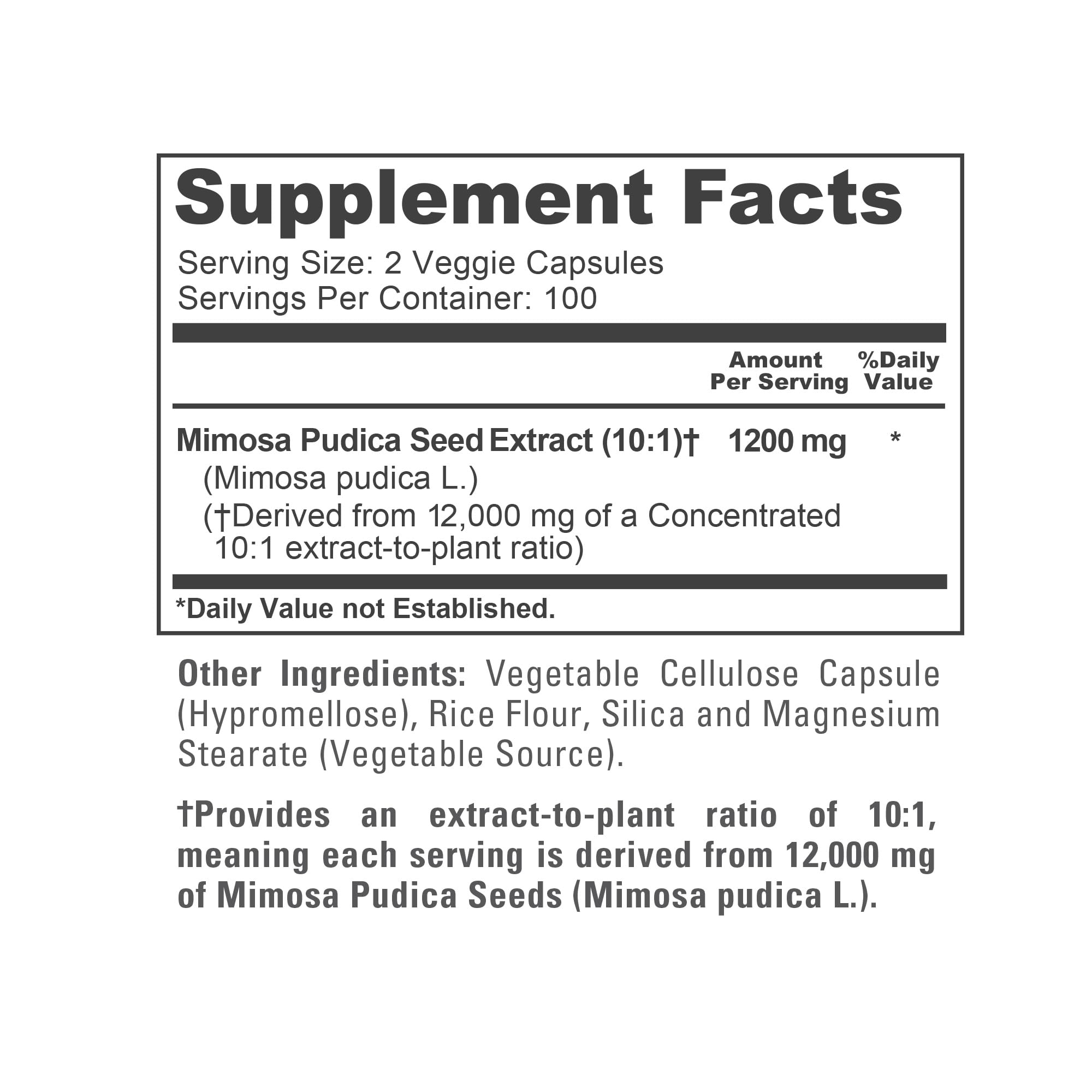 NusaPure Mimosa Pudica Seed 10:1 Extract, 1200 mg Equivalent to 12,000 mg 200 Veg Capsules (Non-GMO, Vegan) NusaPure buy supplements canada