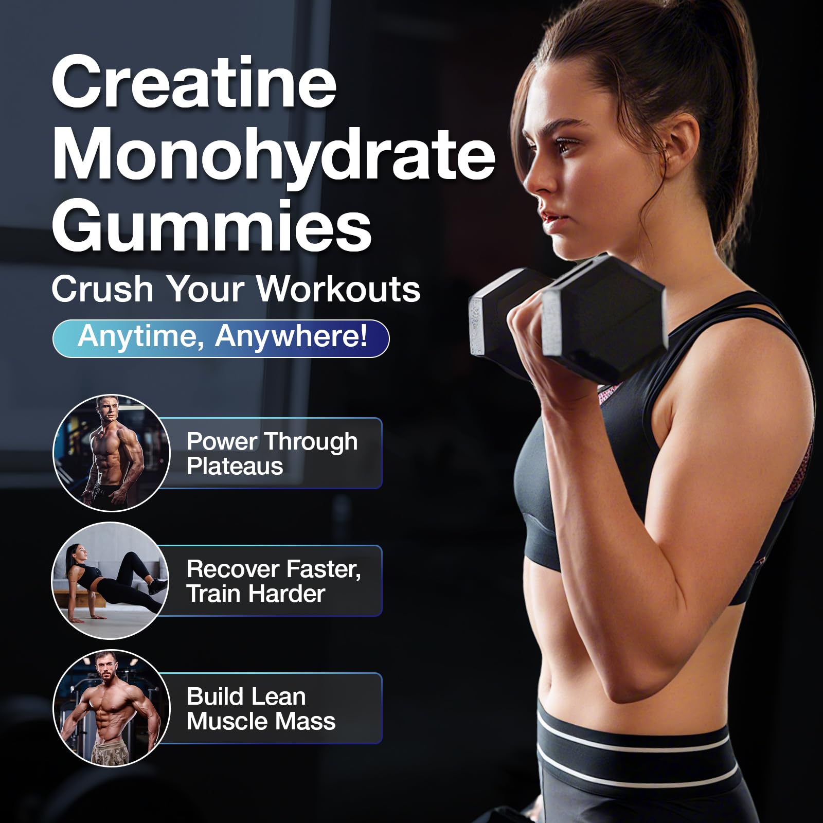 MaxHemp Creatine Gummies for Men & Women - Creatine Monohydrate Gummies 5g, Muscle Builder, Energy Boost & Pre-Workout Supplement, MaxHemp buy supplements canada