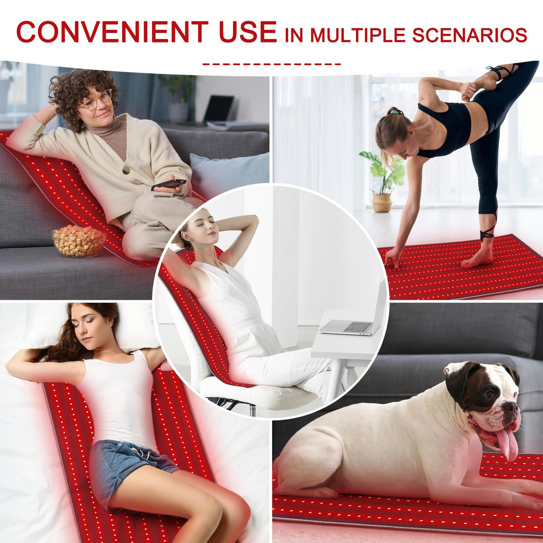 Red Light Therapy Pad 38 * 23.6 in - Red Light Therapy Body, 400 LEDs Using 660nm Red Light Rutollmit buy supplements canada