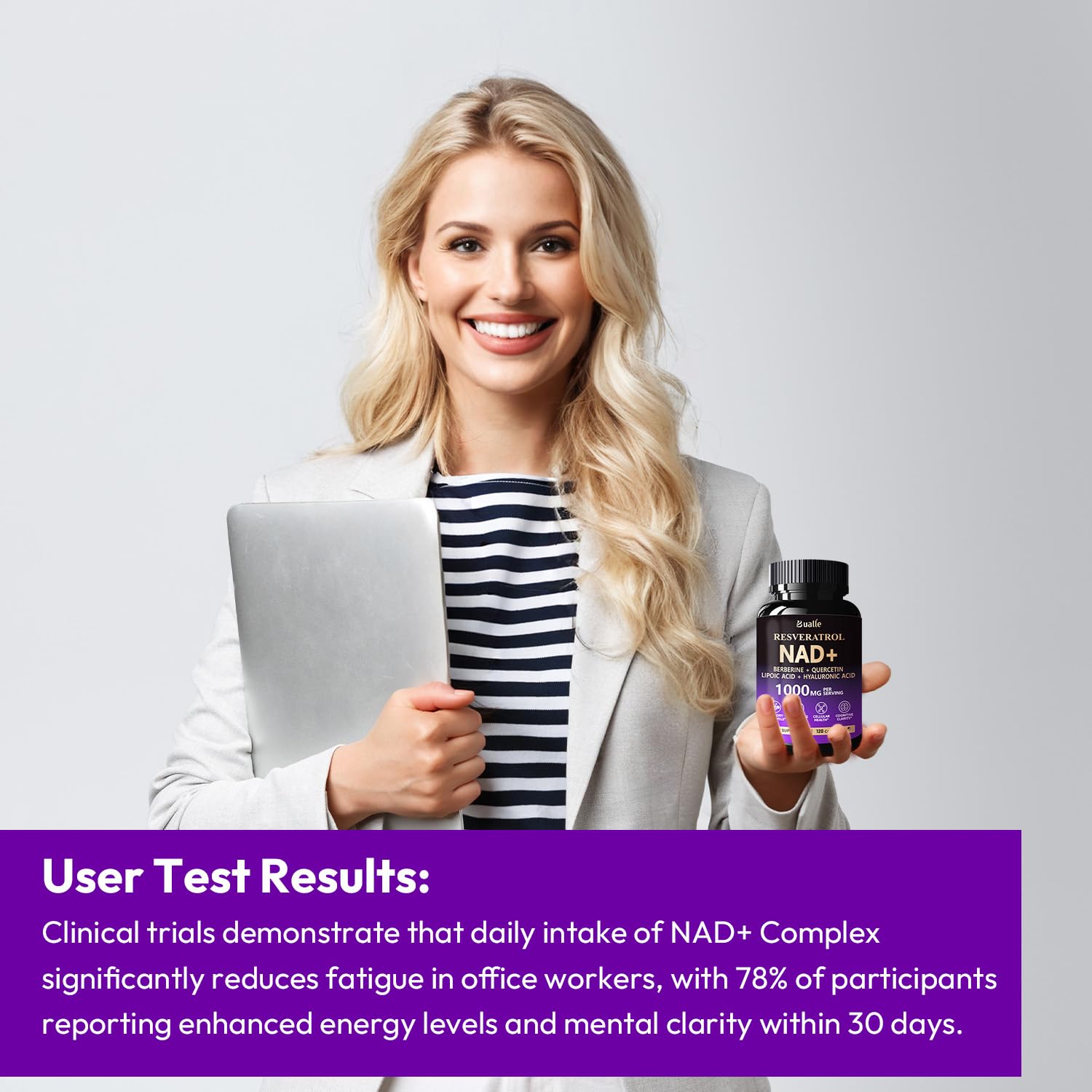 Bualle NAD Supplement, Liposomal NAD Resveratrol Supplement Contains Berberine, Alpha Lipoic Acid,Hyaluronic Acid & Quercetin - Joint Function& Support Anti-Aging,NMN Alternative -120 Capsules Bualle buy supplements canada