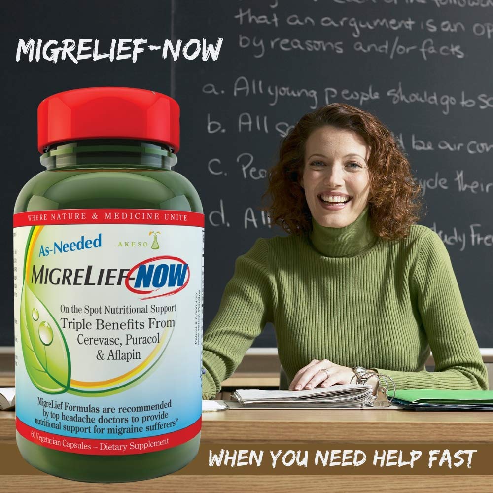 MigreLief-Now Fast-Acting Formula, As-Needed Nutritional Support for Migraine and Headache Sufferers - 60 Vegetarian Capsules MigreLief buy supplements canada