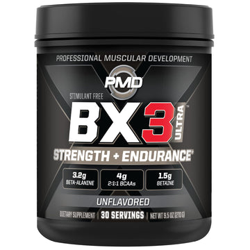 PMD Sports BX3 Ultra Muscle-Building Powder – Beta-Alanine, BCAAs, Betaine Anhydrous PMD buy supplements canada