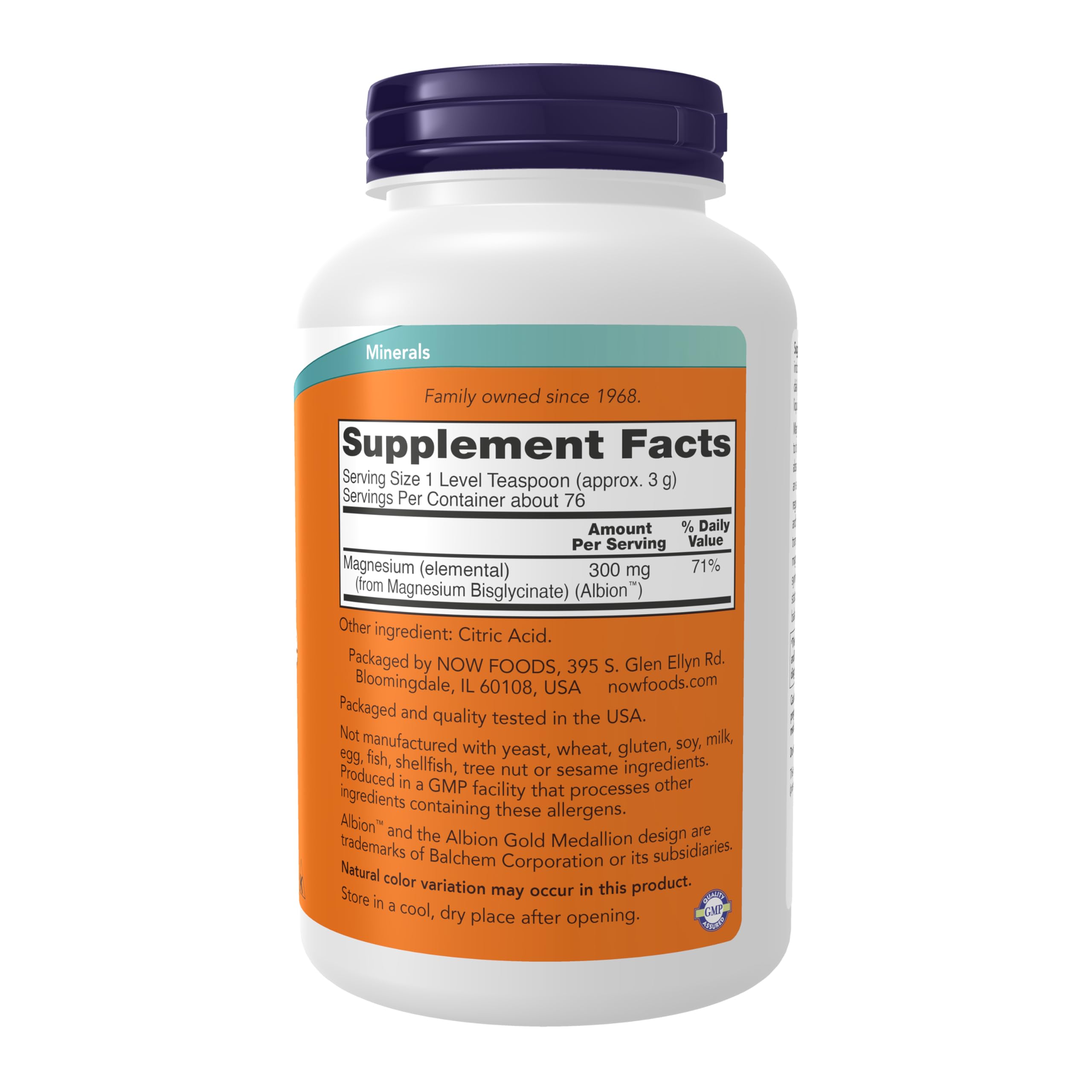 NOW Foods Supplements, Magnesium Bisglycinate Powder, Enzyme Function*, Nervous System Support*, 8-Ounce NOW Foods buy supplements canada