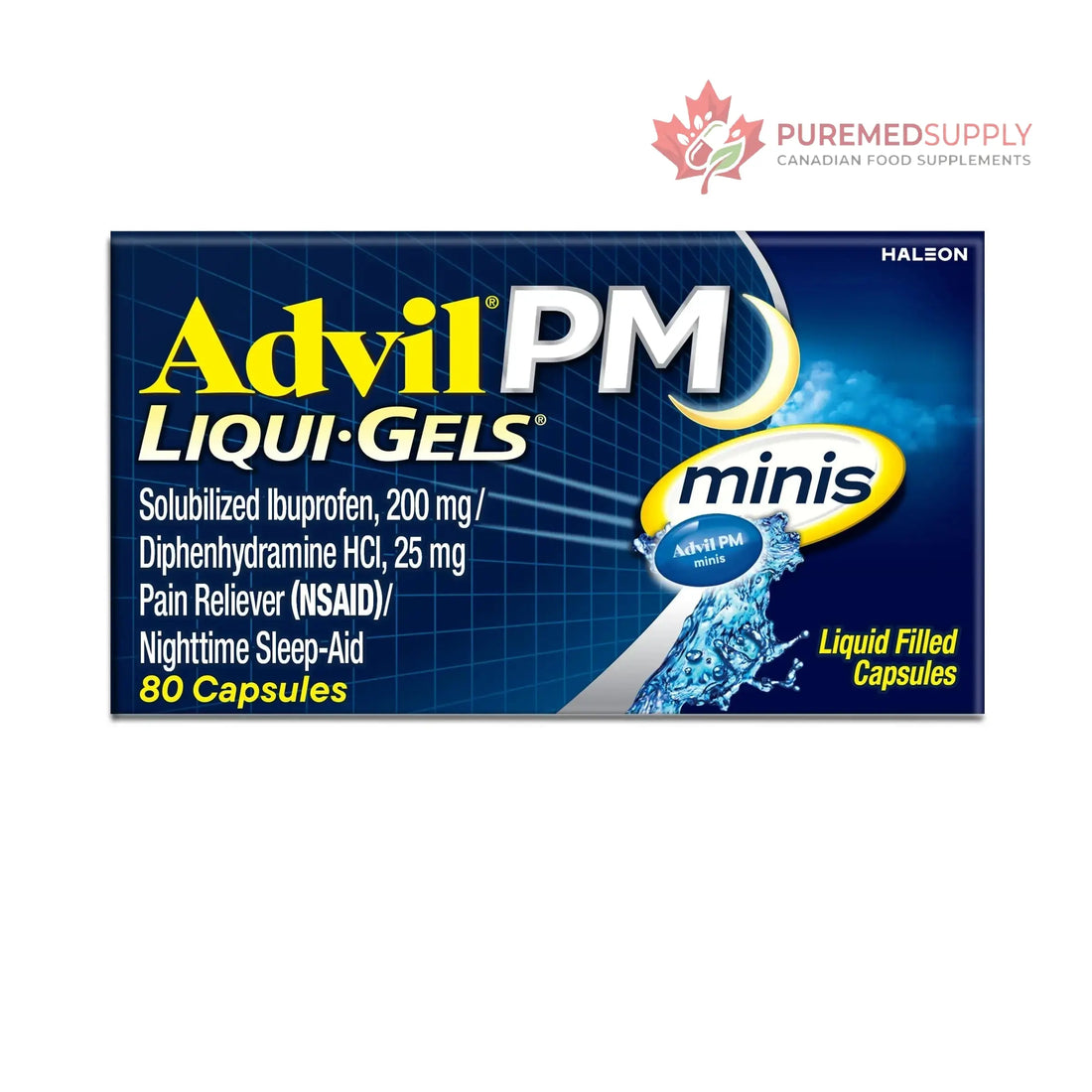 Advil PM Liqui-Gels Minis, 80 Liquid Filled Capsules Advil buy supplements canada