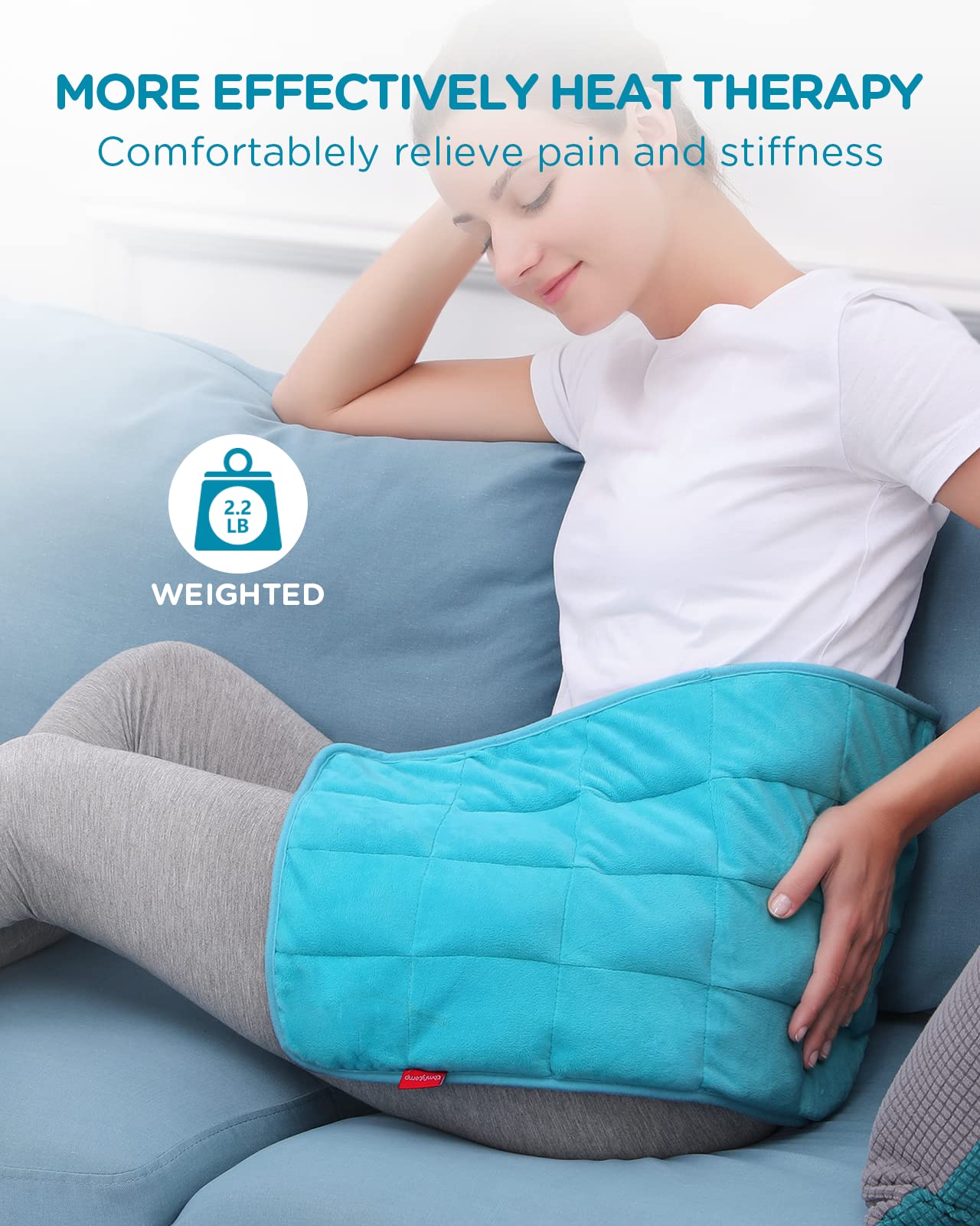 Comfytemp Weighted Heating Pad for Back Pain Relief, FSA/HSA Eligible 2.2lb Electric Heating Comfytemp buy supplements canada
