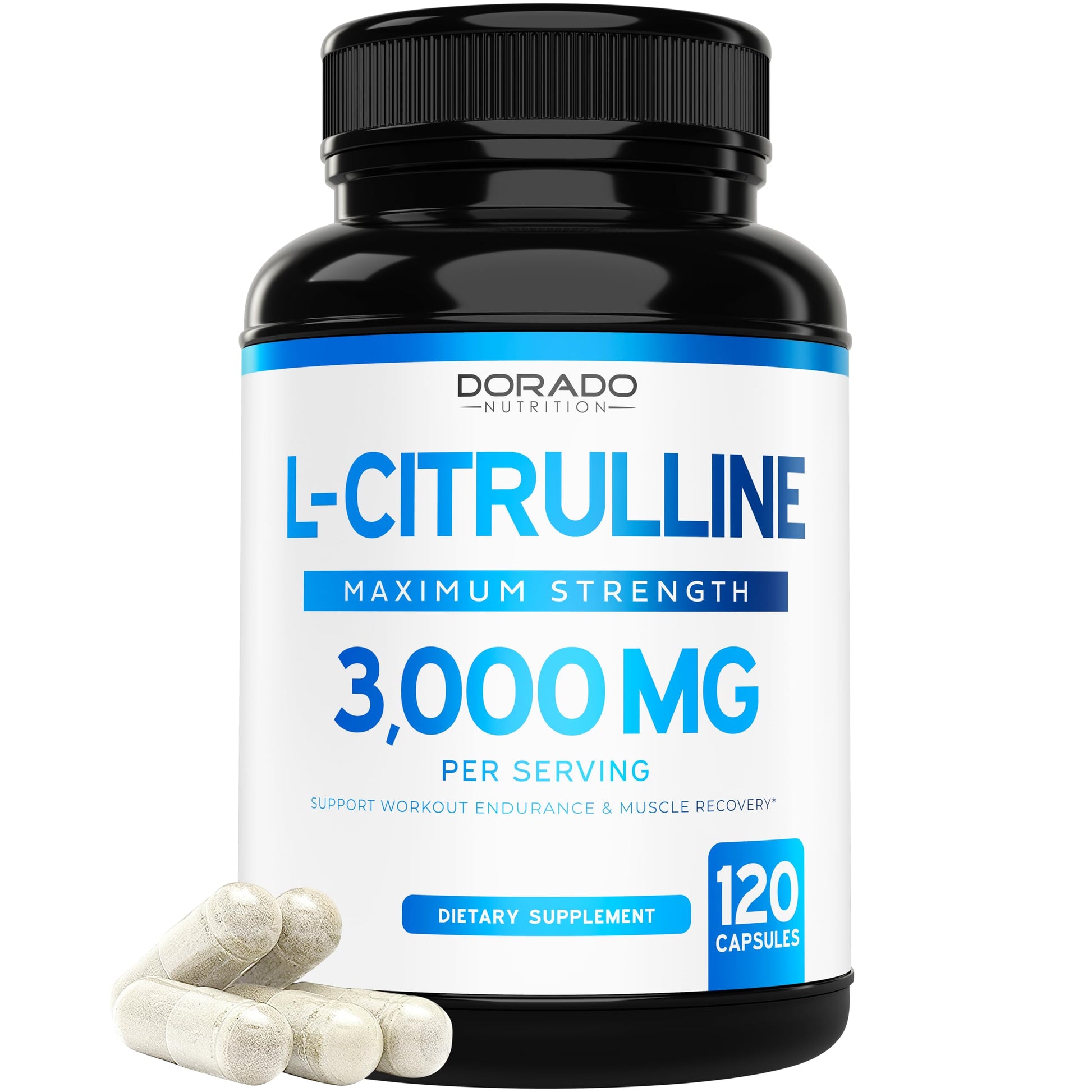 L Citrulline 3000mg Supplement (120 Capsules) Support L Arginine & Nitric Oxide Pills - L-Citrulline For Men & Women - Muscle Recovery & Pump Supplement - 3rd Party Tested DORADO NUTRITION buy supplements canada