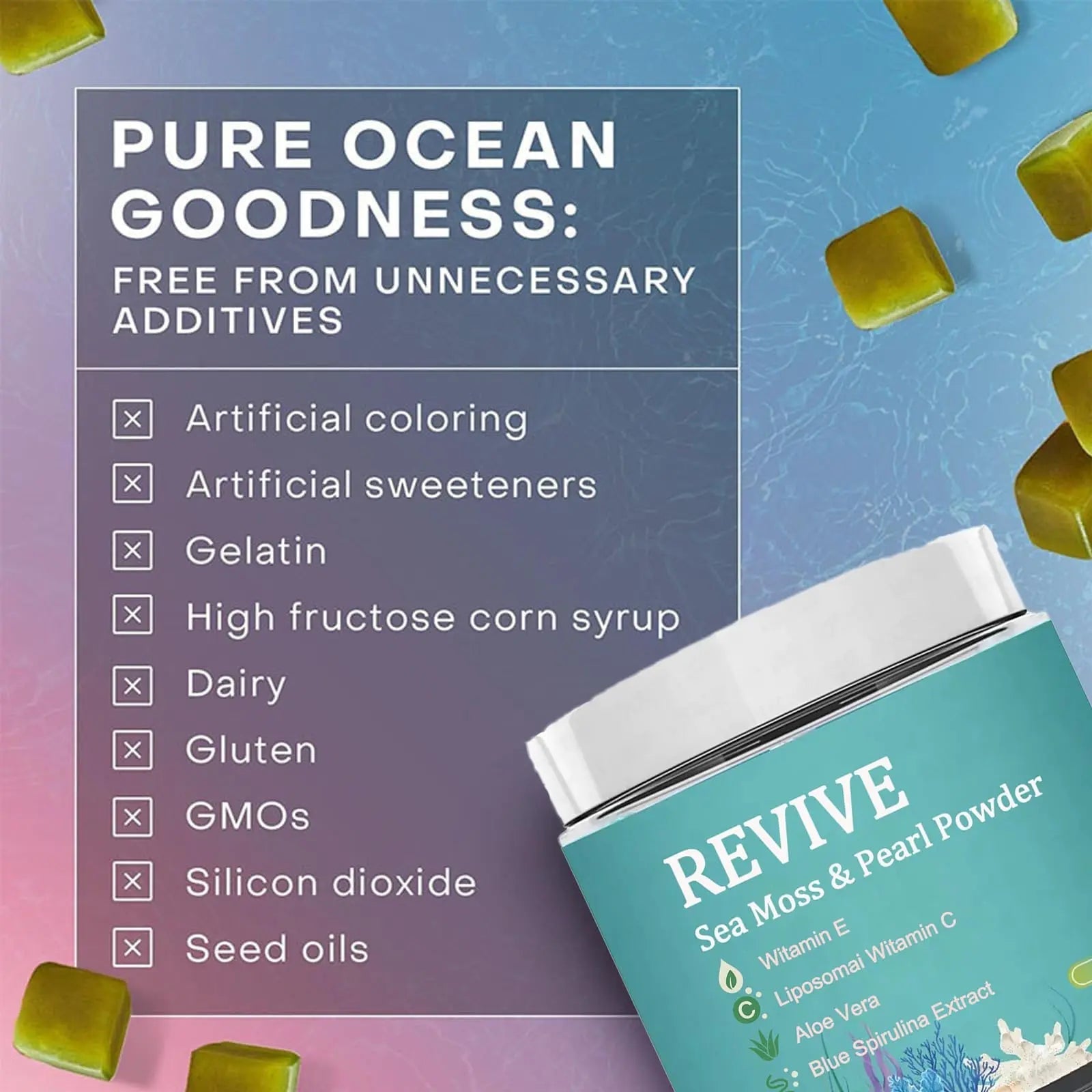Giamau Revive Hair Gummies, Sea Moss Gummies, Natural Nutrient Blend for Hair Health Support – Gluten-Free, No Harsh Chemicals, 60 Gummies (1) Giamau buy supplements canada
