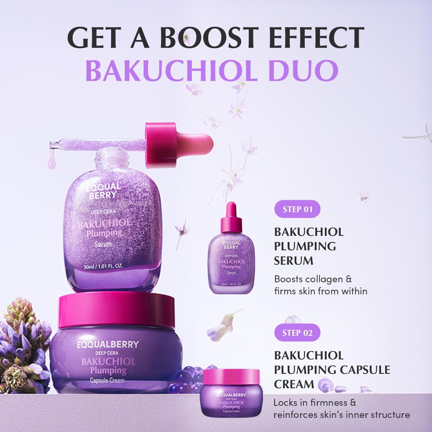 EQQUALBERRY Bakuchiol Plumping Face Serum - Retinol Natural Alternative for Sensitive Skin, with Niacinamide & Hyaluronic Acid EQQUALBERRY buy supplements canada