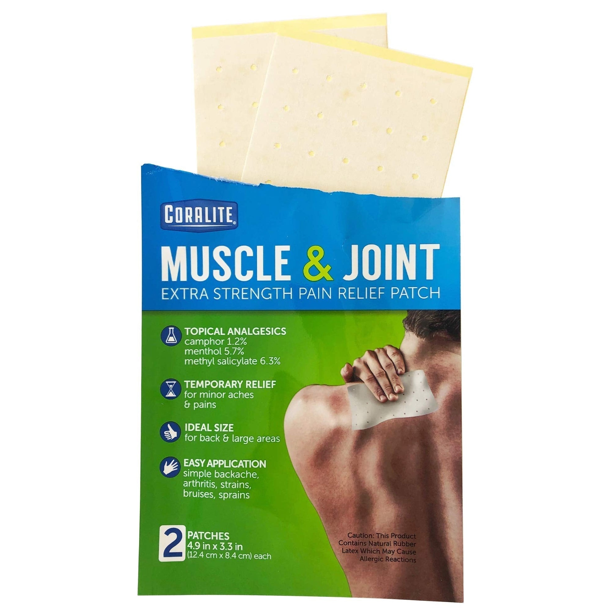 Coralite Pain Relieving Patch - Extra Strength Joint & Muscle Pain Relief Patches for Back Pain, Muscle Soreness and Joint Pain, 2 Patches Per Pack (24 Pack) Coralite buy supplements canada