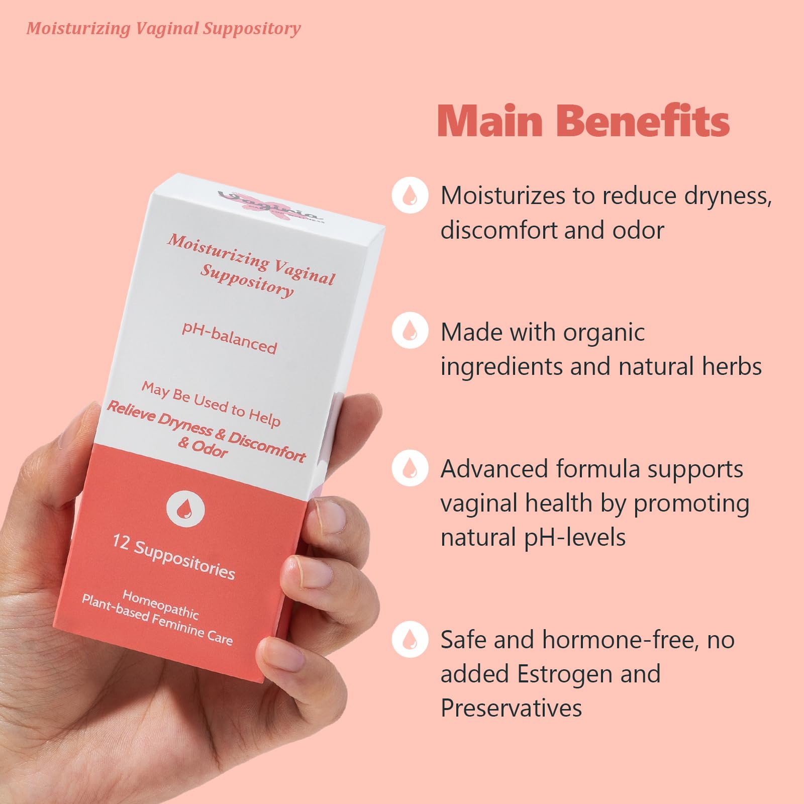 Vaginal Moisturizing Suppositories for Lasting Hydration & Comfort | Balances pH, Soothes Dryness Vagiria buy supplements canada