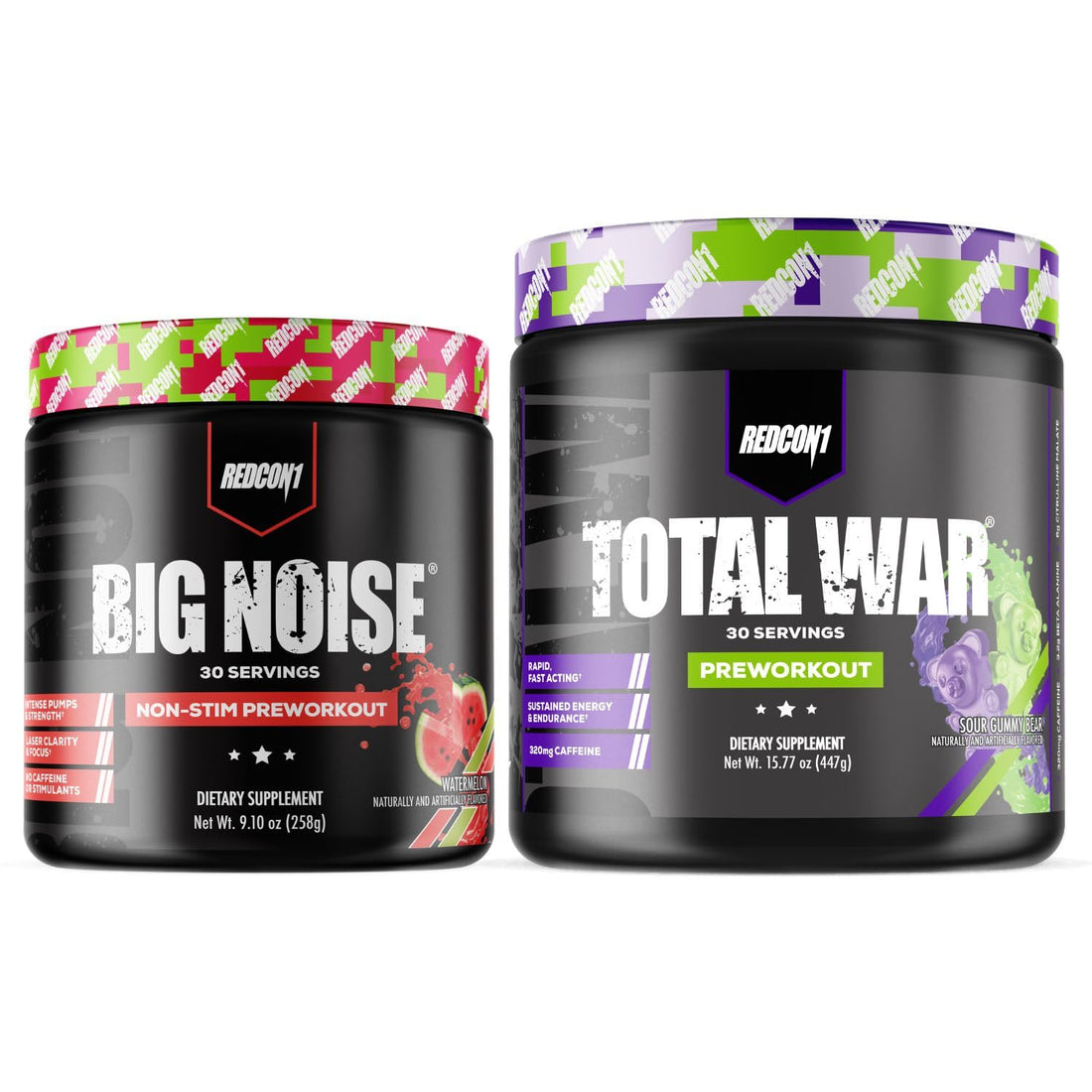 REDCON1 Total War Preworkout (Sour Gummy Bear) & Big Noise Non-Stim Preworkout REDCON1 buy supplements canada
