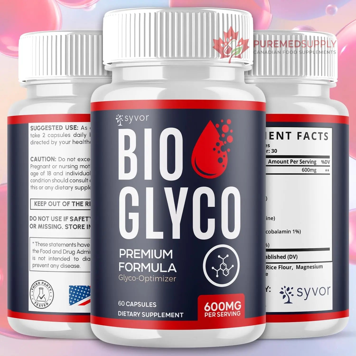 (2 Pack) Bio Glyco Capsules, Official BioGlyco Blood Health Support Pills with All Natural Ingredients, Advanced Blood Optimizer with Maximum Strength Premium Vitamins for Women & Men (120 Capsules) Syvor buy supplements canada