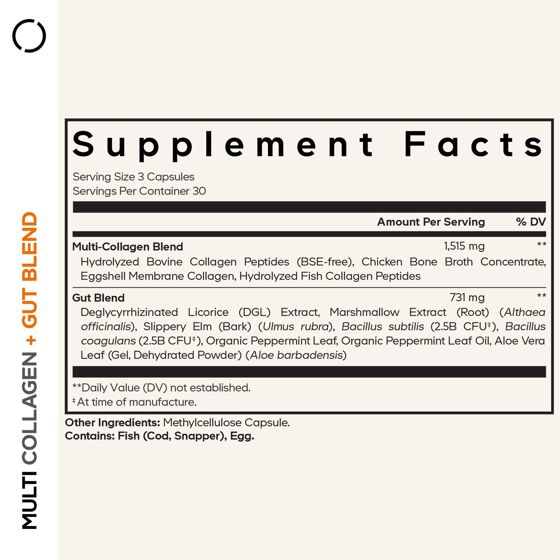 Codeage Multi Collagen + Gut Blend Supplement - Digestive Probiotics, DGL Licorice, Aloe Vera, Organic Peppermint Leaf, Slippery Elm - Hydrolyzed Bovine Collagen Pills - Non-GMO - 90 Capsules Codeage buy supplements canada
