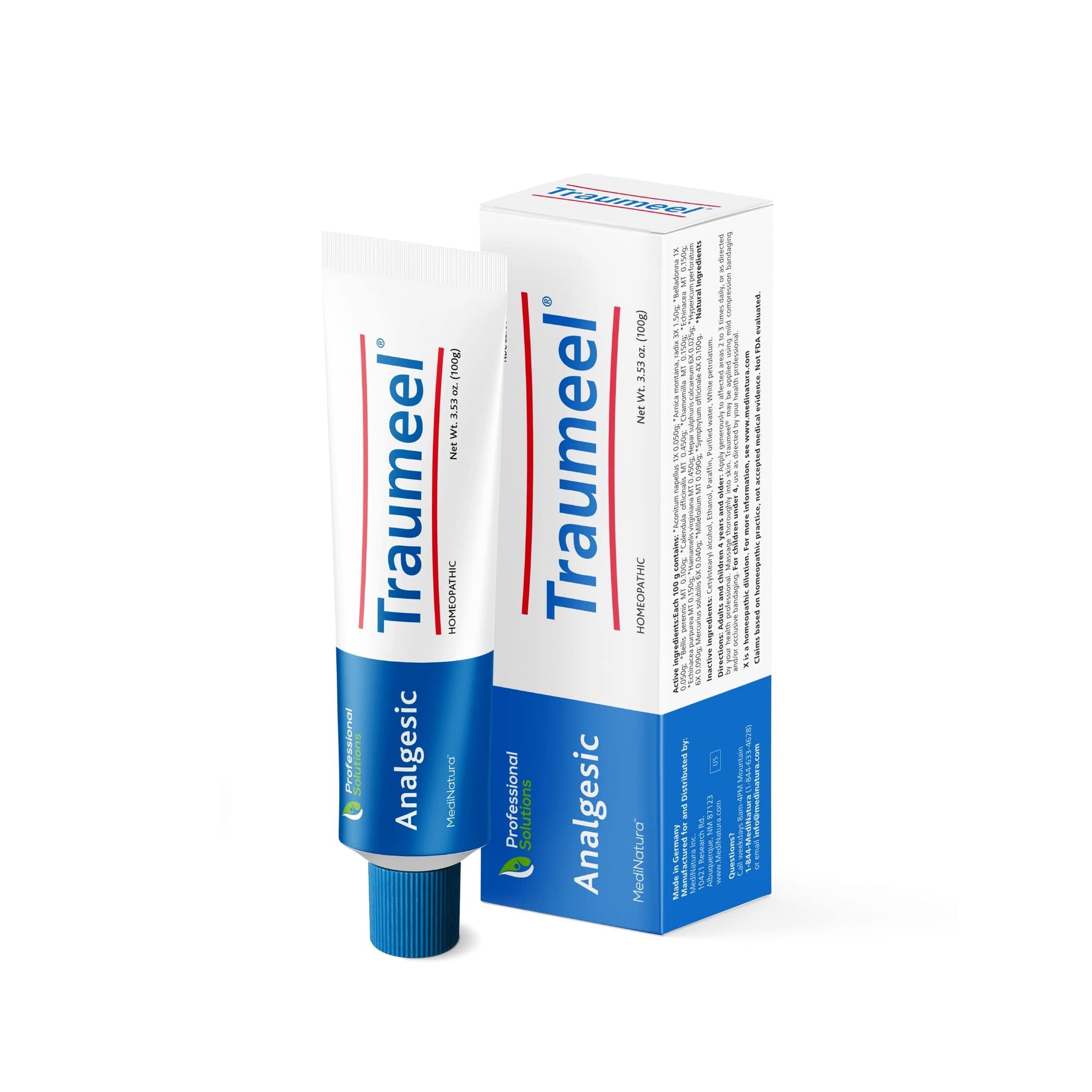 MediNatura Traumeel Ointment Topical Pain Relief for Muscle Joint Back Arthritis Injury or Exercise Related Pain & Soreness Arnica + 13 Active Ingredients - Made in Germany - 3.53 oz MediNatura buy supplements canada