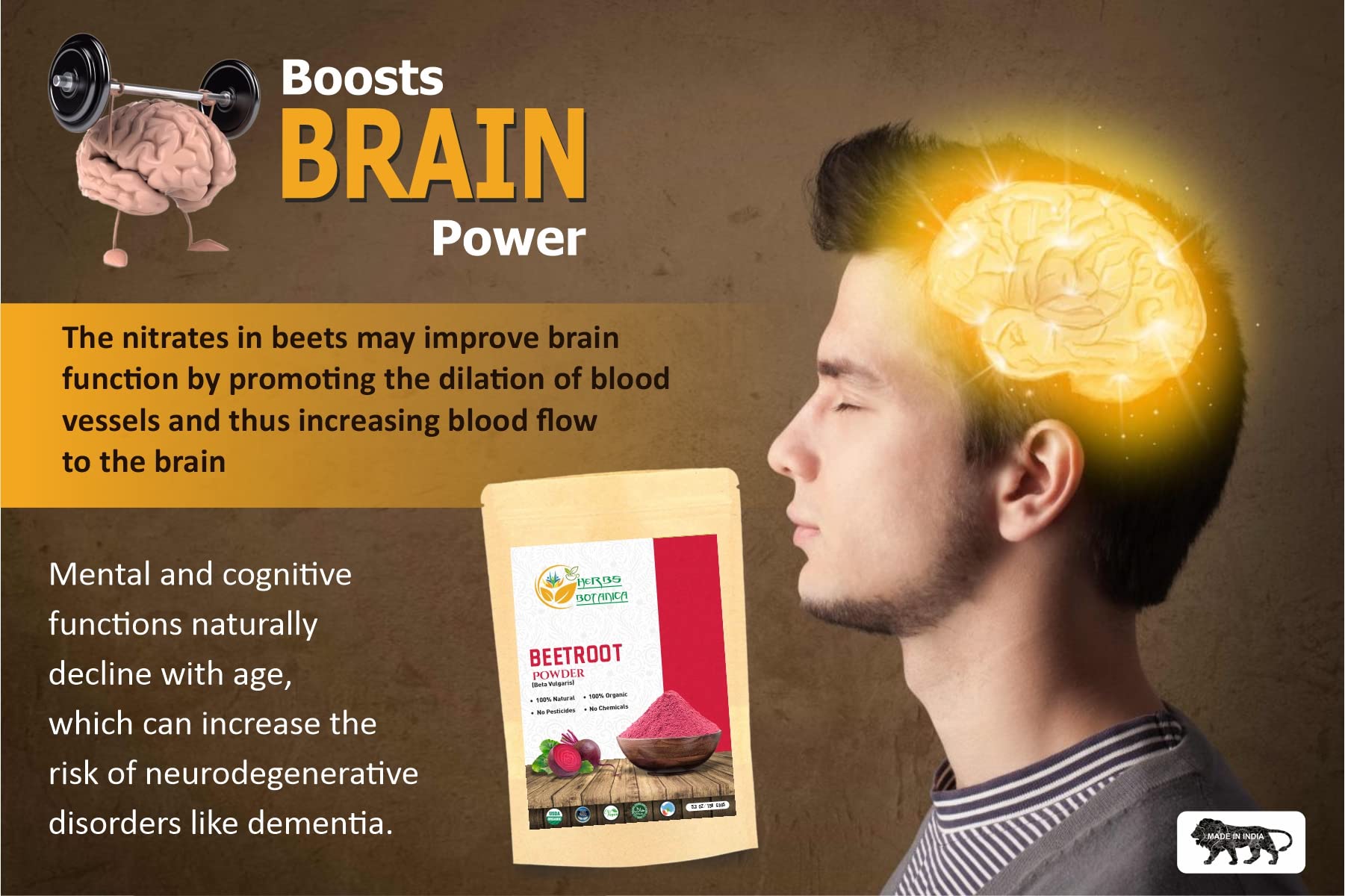 Herbs Botanica Beetroot Powder Organic for Baking and Smoothies | Nitric Oxide Suppement Herbs Botanica buy supplements canada