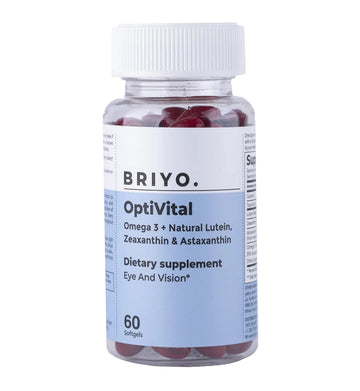 Briyo OptiVital Eye Health Supplement – Lutein, Zeaxanthin, Astaxanthin & Omega-3 from Natural Sources – Supports Vision Briyosis buy supplements canada