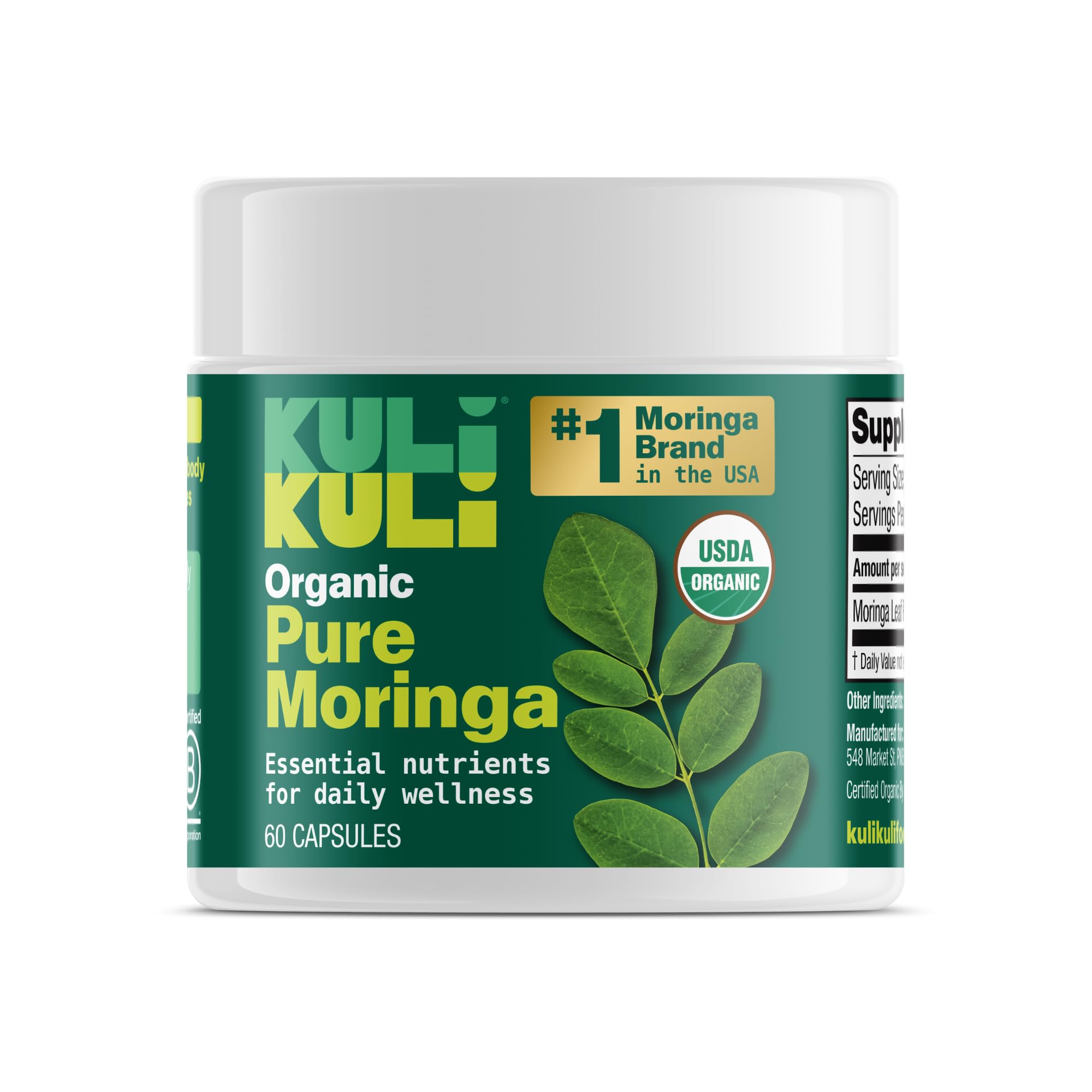 KULI KULI Organic Pure Moringa Capsules, 60 CT Kuli Kuli buy supplements canada