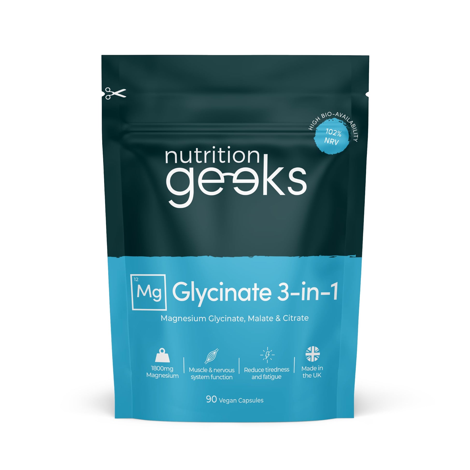 Magnesium Glycinate 3-in-1 Complex - 1800mg Supplements as Bisglycinate, Citrate Nutrition Geeks buy supplements canada