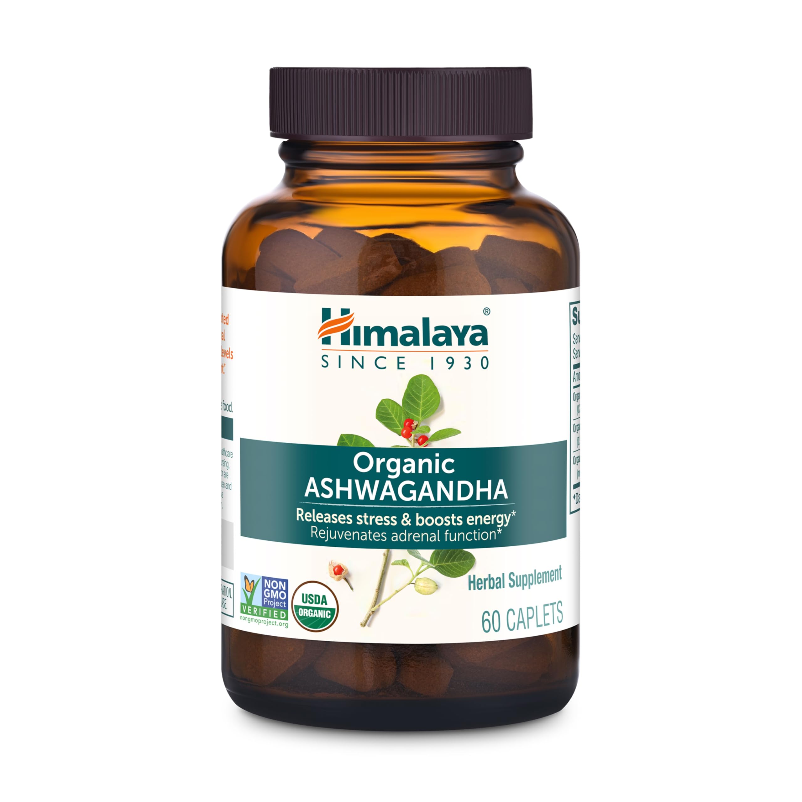 Himalaya Organic Ashwagandha Root, 2 Month Supply - Herbal Adrenal Support Supplements for Stress Relief and Energy Support - USDA Organic, Non-GMO, Vegan Himalaya buy supplements canada