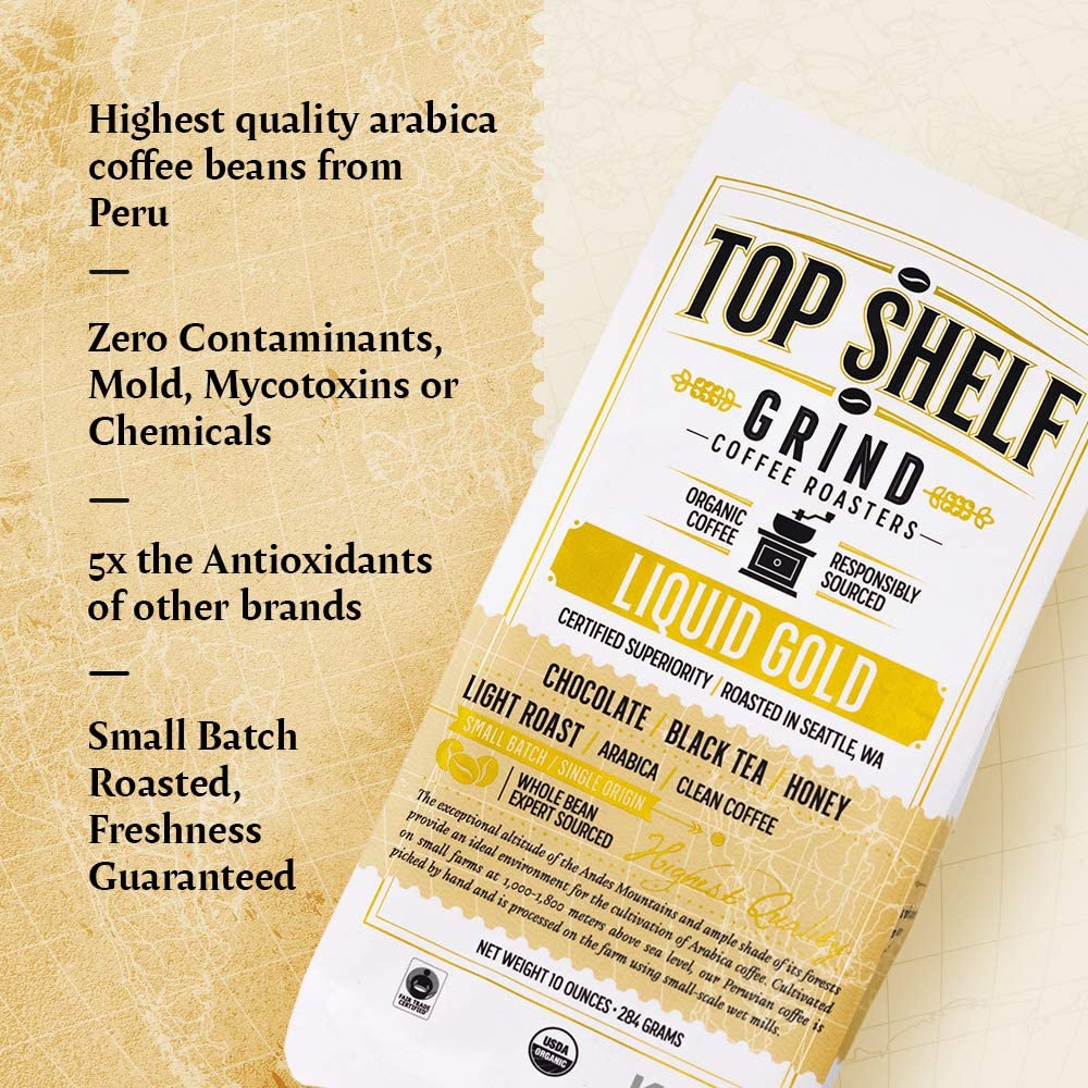 Organic Light Roast Whole Bean Coffee, The Best Espresso Beans from Peru Join Top Shelf Grind buy supplements canada