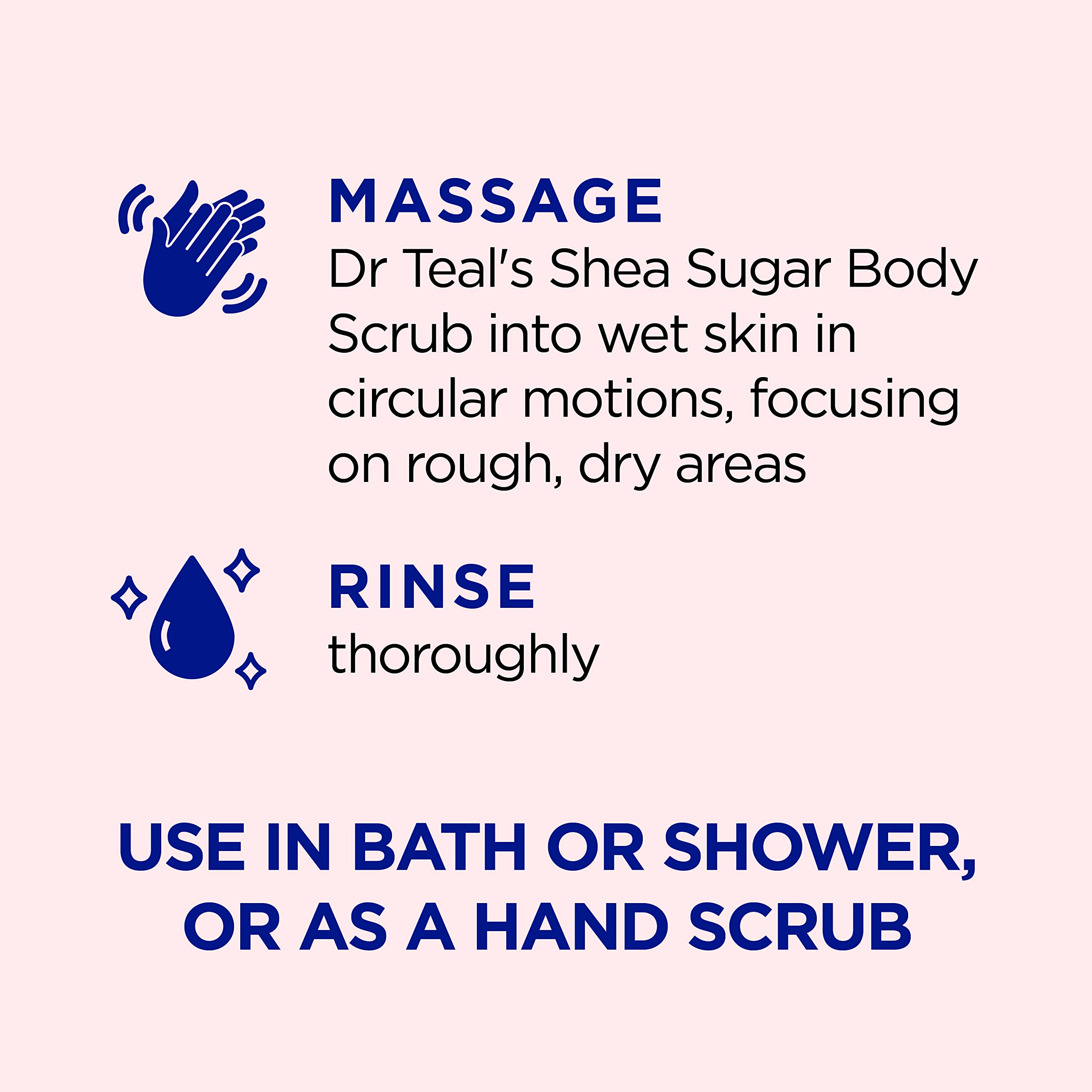 Dr Teal's Shea Sugar Body Scrub, Rose with Essential Oil, 19 oz (Pack of 3) Packaging May Dr Teal's buy supplements canada