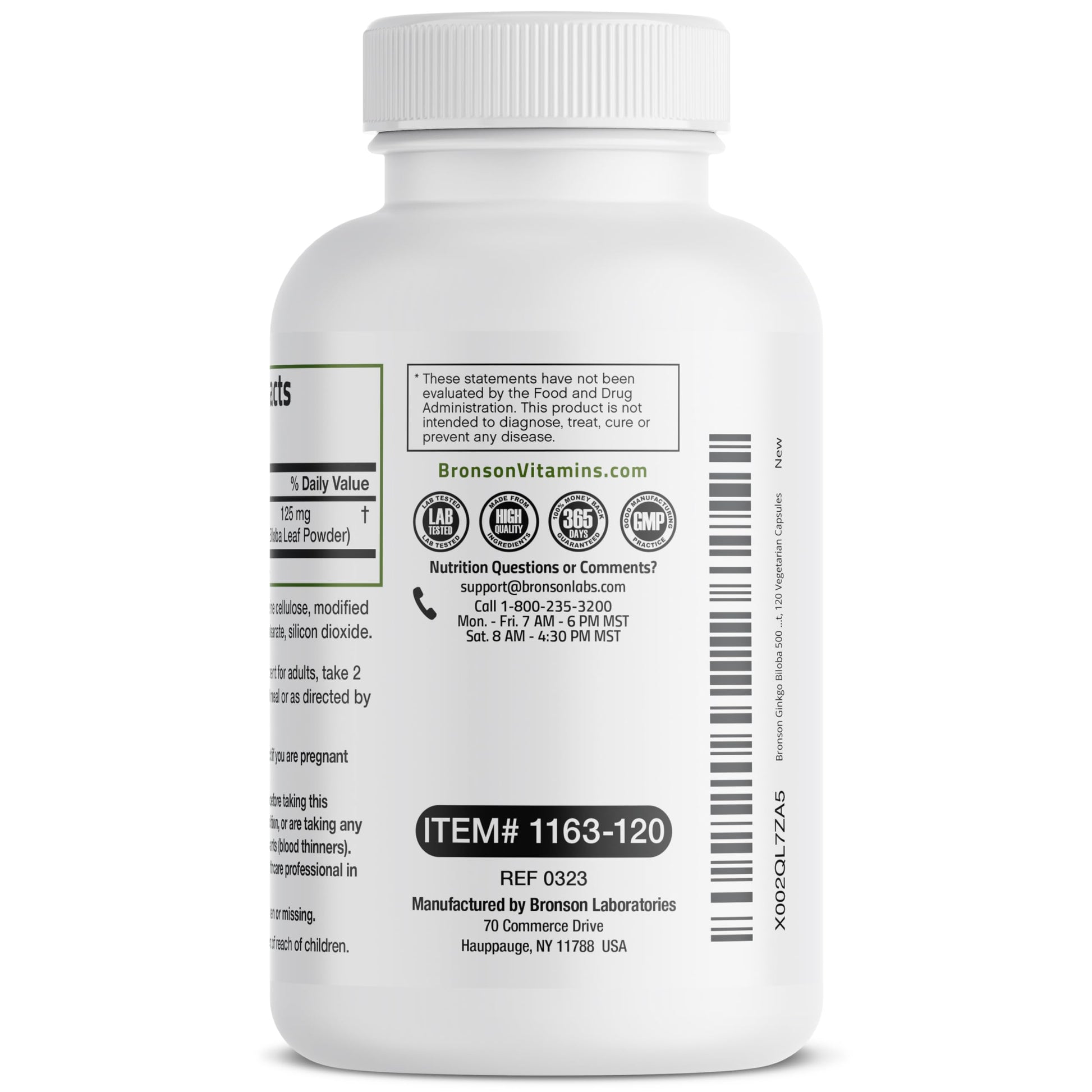 Bronson Ginkgo Biloba Extra Strength 125mg (4:1 Extract) Equivalent to 500mg Bronson buy supplements canada