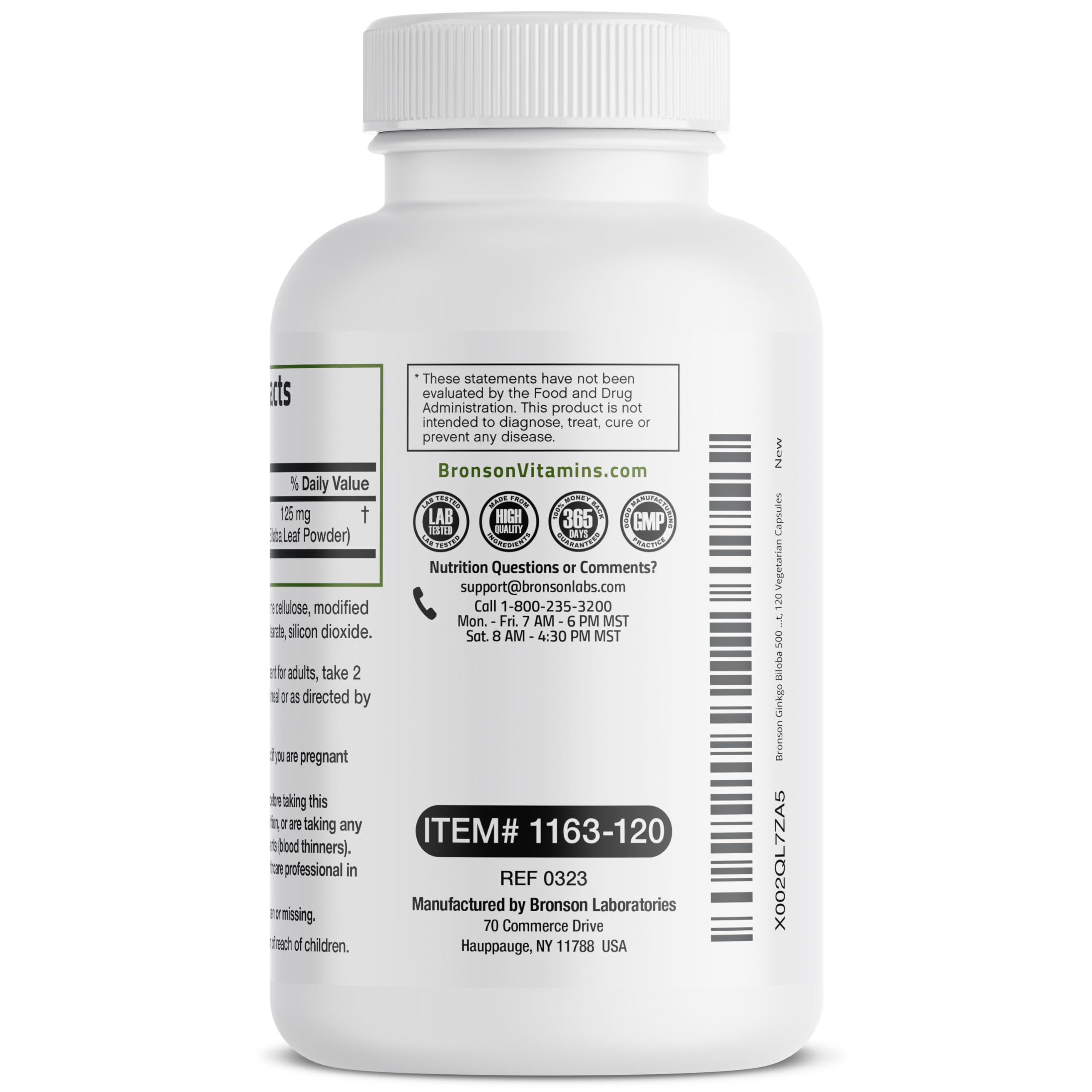 Bronson Ginkgo Biloba Extra Strength 125mg (4:1 Extract) Equivalent to 500mg Bronson buy supplements canada