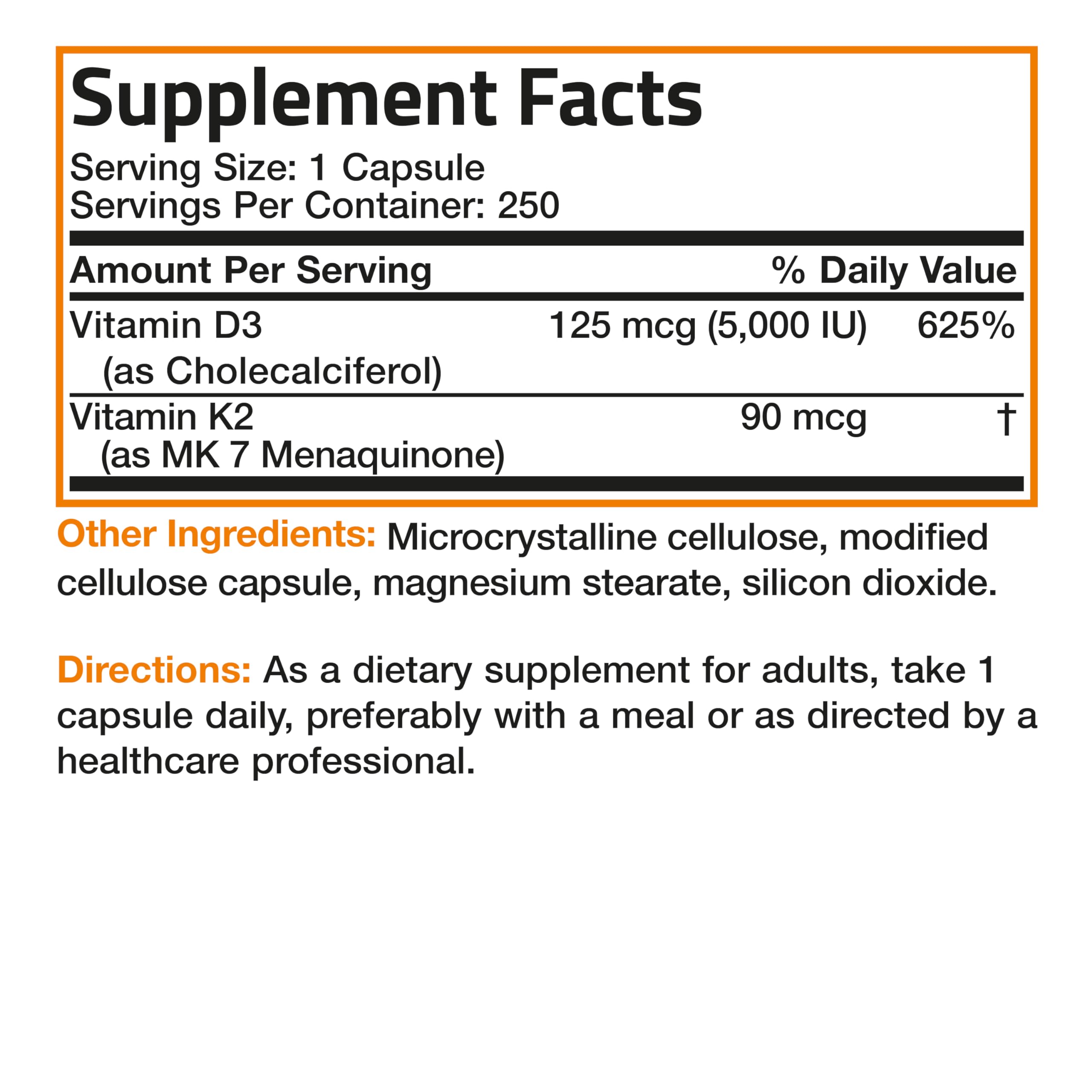 Bronson Vitamin K2 (MK7) with D3 Supplement Bone and Heart Health Non-GMO Bronson buy supplements canada