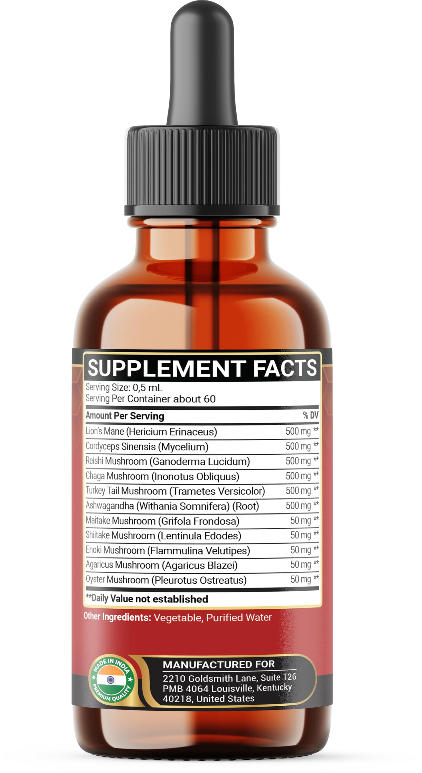 Penhoment 6in1 Sea Moss Drops with Black Seed Oil Irish Seamoss, Ashwagandha, Burdock Root & Bladderwrack - 1FL Oz - 30 Day Supply Penhoment buy supplements canada