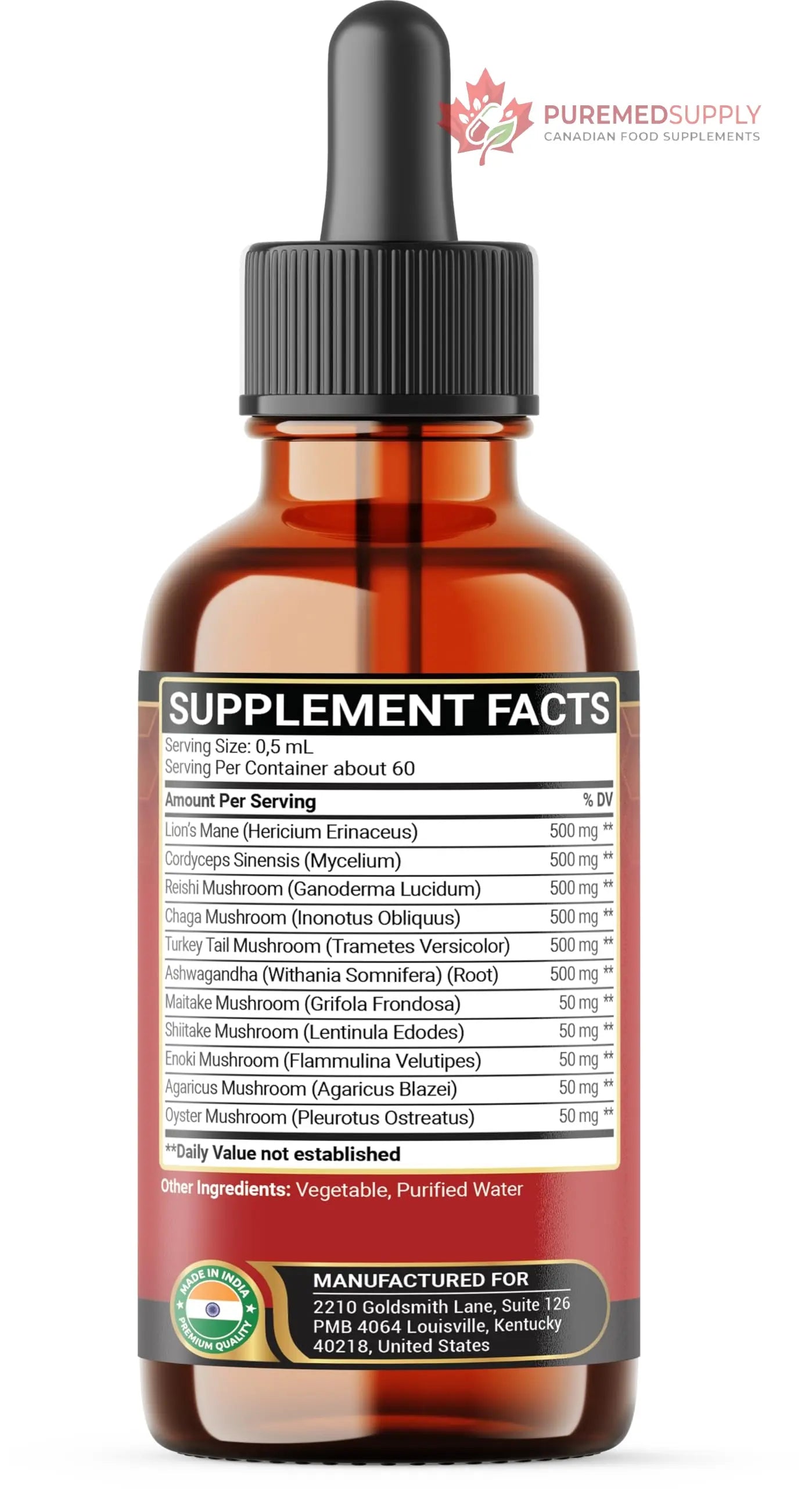 Penhoment 6in1 Sea Moss Drops with Black Seed Oil Irish Seamoss, Ashwagandha, Burdock Root & Bladderwrack - 1FL Oz - 30 Day Supply Penhoment buy supplements canada