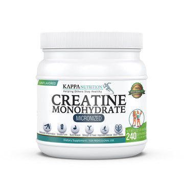 Kappa Nutrition Creatine Monohydrate Powder, Pure Amino Acid Formula, Supports Muscle Strength, Cellular Energy & Mental Focus* Gluten-Free, Keto, 2.25g per Scoop, 240 Servings, Net Wt. 1.32 LB (600g) KAPPA NUTRITION buy supplements canada
