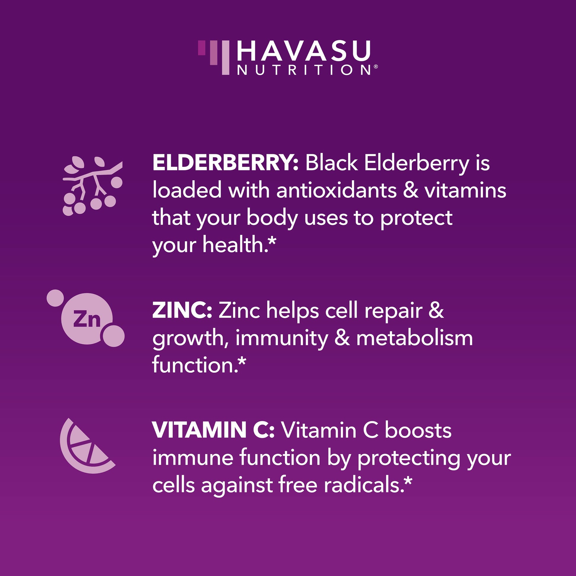 Sambucus Elderberry Gummies for Adults - Immune Support Supplement with Vitamin C and Zinc - Enhanced Formula for Daily Defense - 60 Count HAVASU NUTRITION buy supplements canada