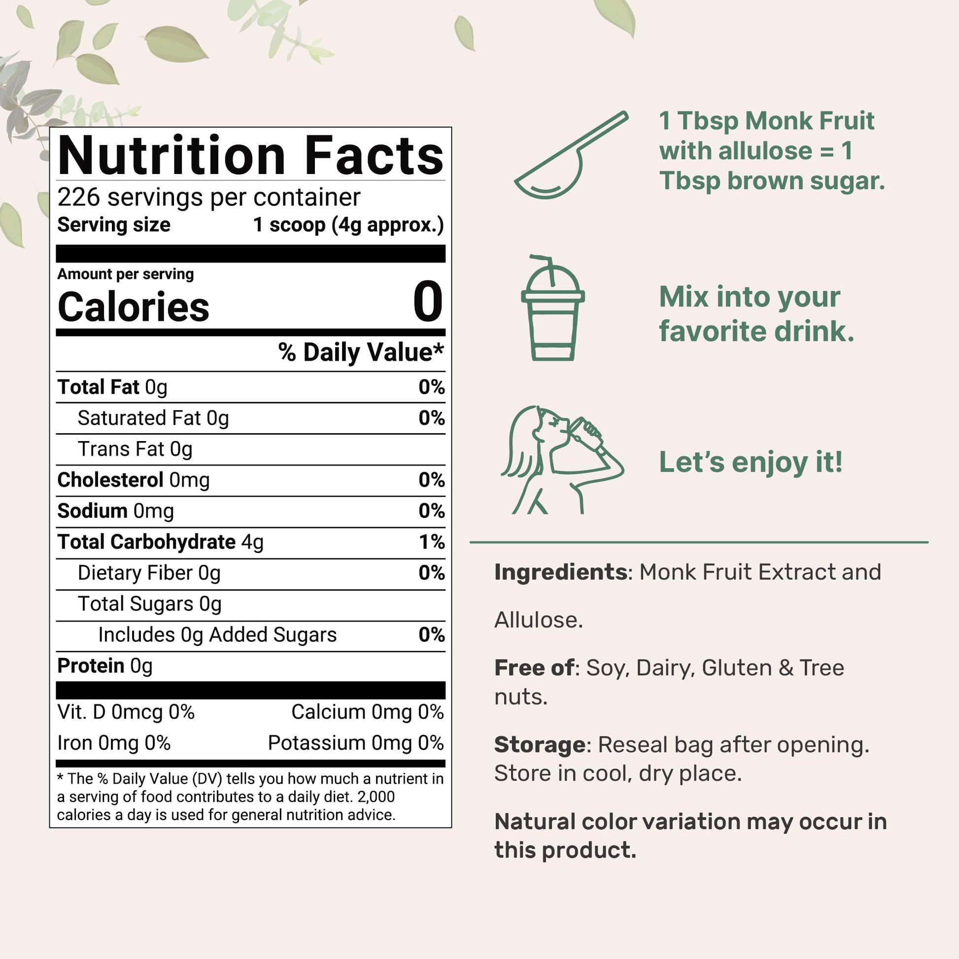 Golden Monk Fruit Sweetener with Allulose, 2 lbs | No Erythritol, No Aftertaste Micro Ingredients buy supplements canada