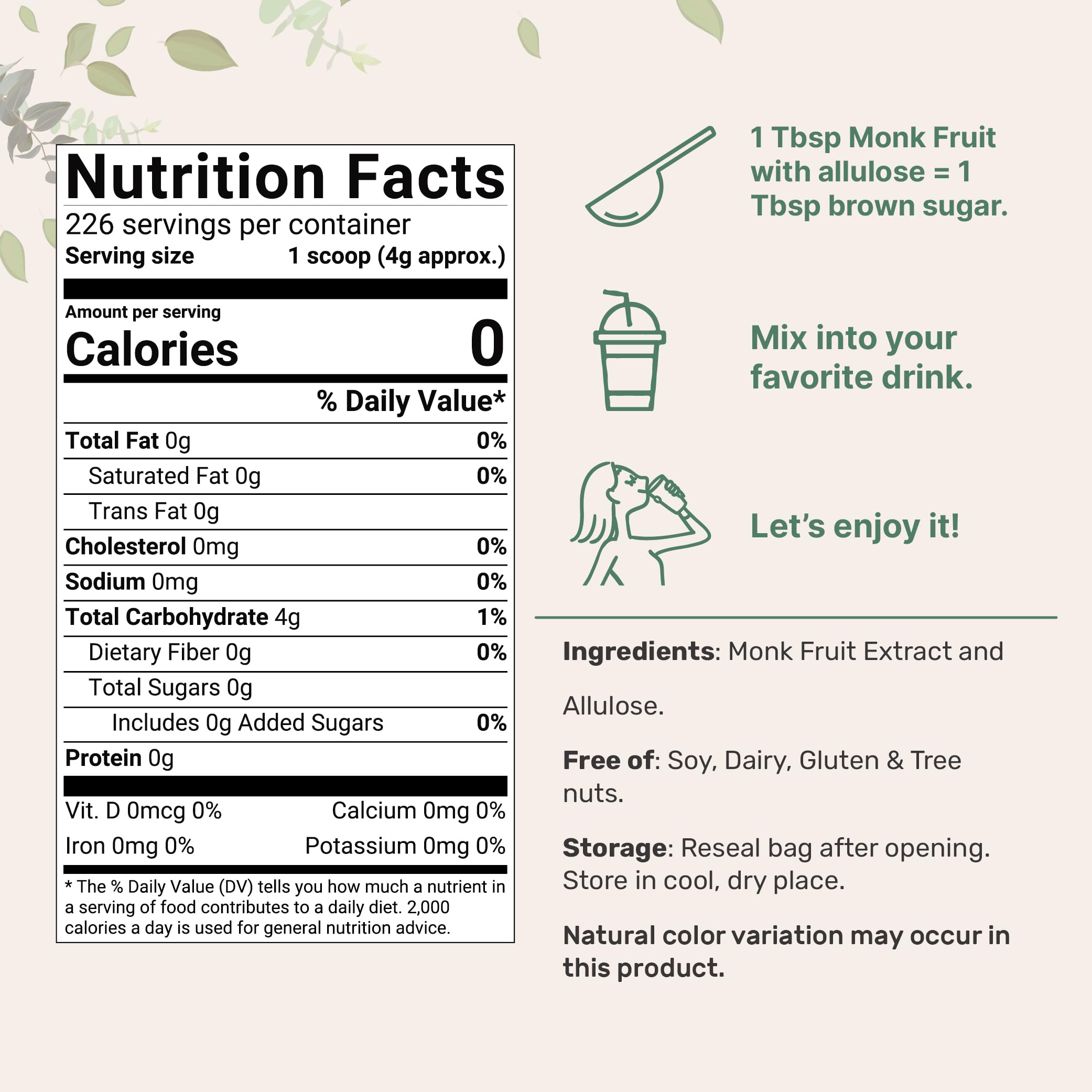Golden Monk Fruit Sweetener with Allulose, 2 lbs | No Erythritol, No Aftertaste Micro Ingredients buy supplements canada