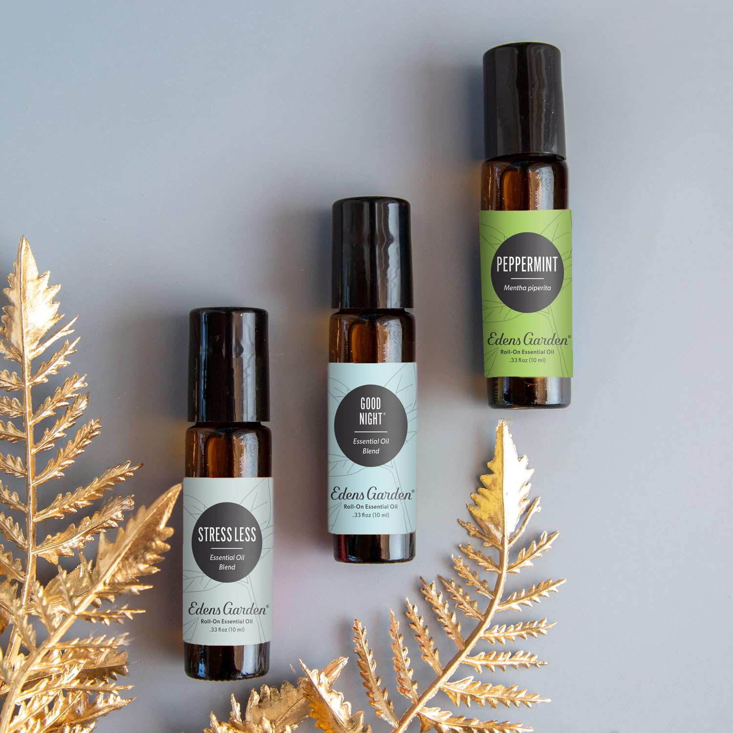 Edens Garden Essential Oil Roll-On Set (Good Night, Peppermint, Stress Less)- Aromatherapy Roller Edens Garden buy supplements canada