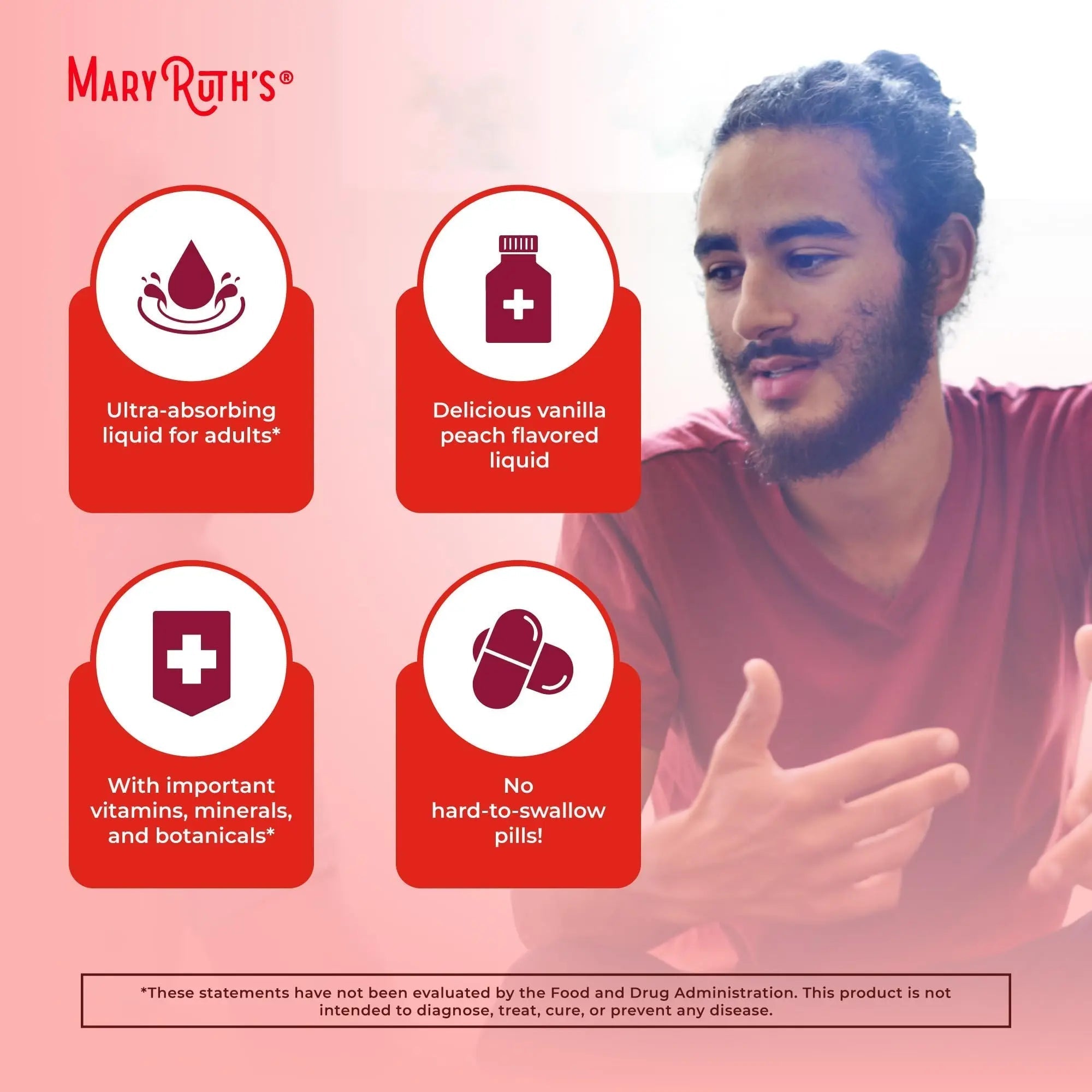 MaryRuth Organics Multivitamin for men | Sugar Free mens Multivitamin | Liquid Vitamins for men | Immune Support Supplement | MaryRuth Organics buy supplements canada