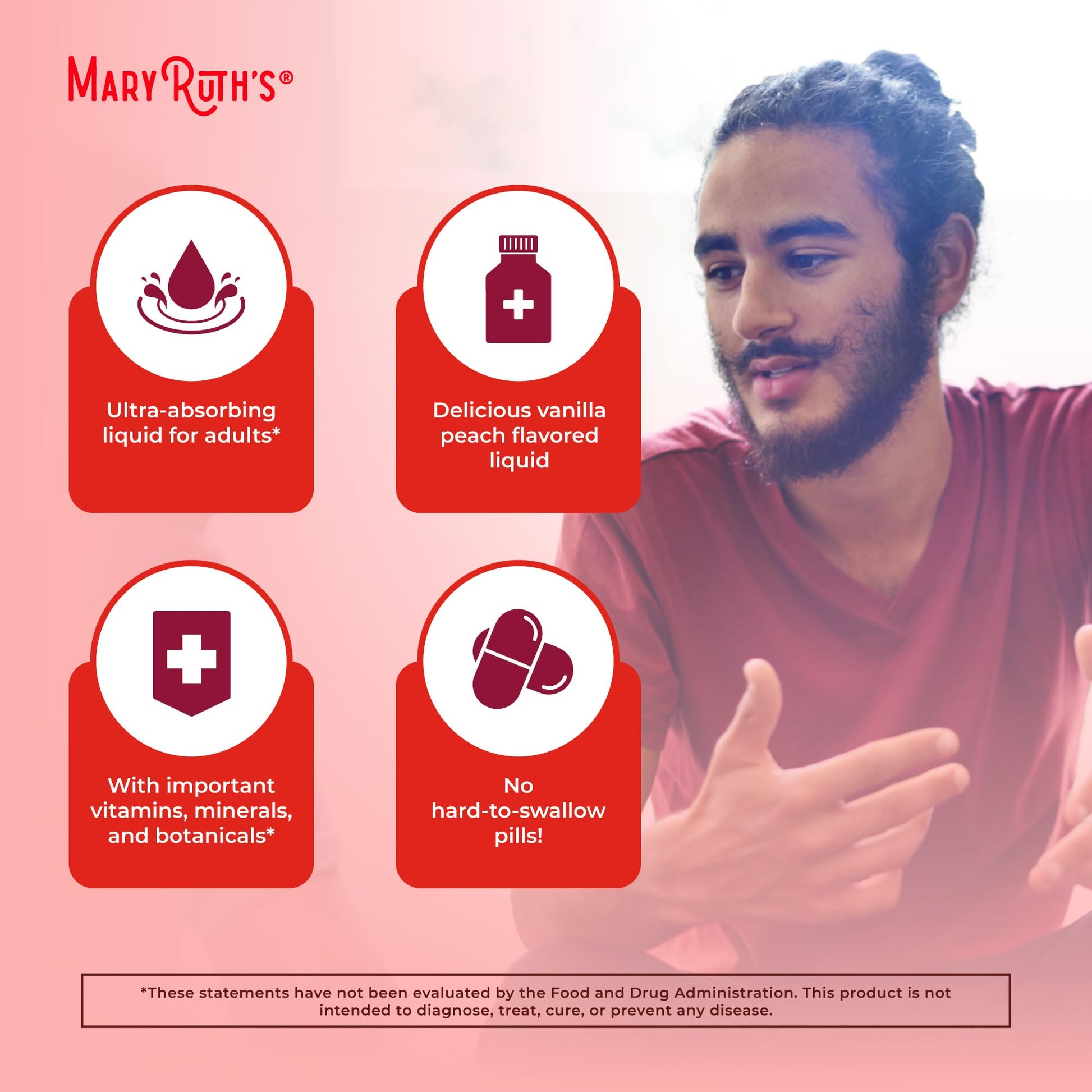 MaryRuth Organics Multivitamin for men | Sugar Free mens Multivitamin | Liquid Vitamins for men | Immune Support Supplement | Cognitive Health & Overall Wellness | Vegan | Non-GMO | 15.22 Fl Oz MARYRUTH'S buy supplements canada