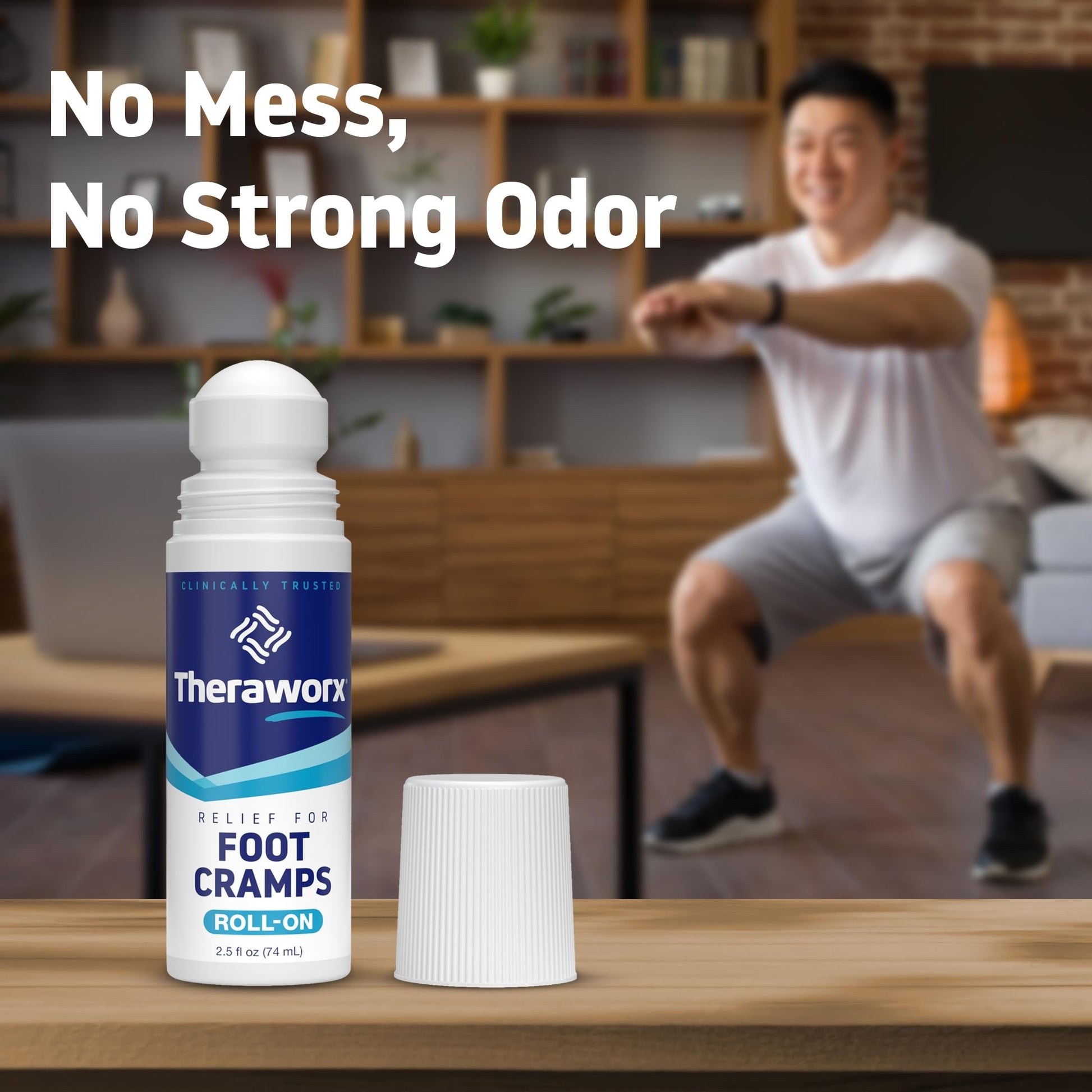 Theraworx Relief for Foot Cramps, Fast-Acting Foot Cramp Relief Roll-On - 2.5 Oz - 1 Count Theraworx buy supplements canada