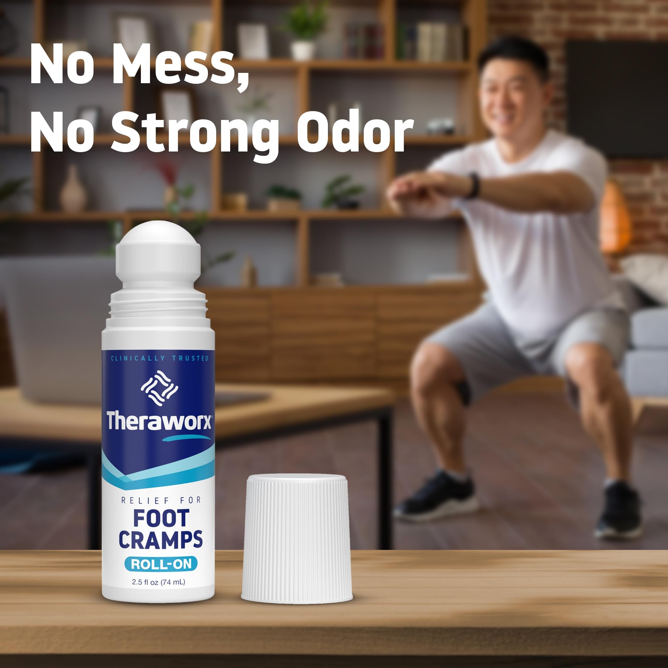 Theraworx Relief for Foot Cramps, Fast-Acting Foot Cramp Relief Roll-On - 2.5 Oz - 1 Count Theraworx buy supplements canada