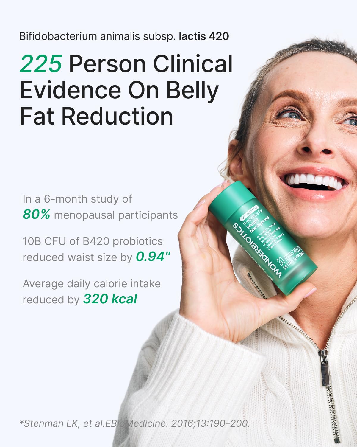 WonderBiotics Weight Management Probiotics for Women - Appetite Suppressant  + 8 Clinically Strains - Safe & Natural Loss, Belly Fat, No Side Effects - 30 CT WonderBiotics buy supplements canada