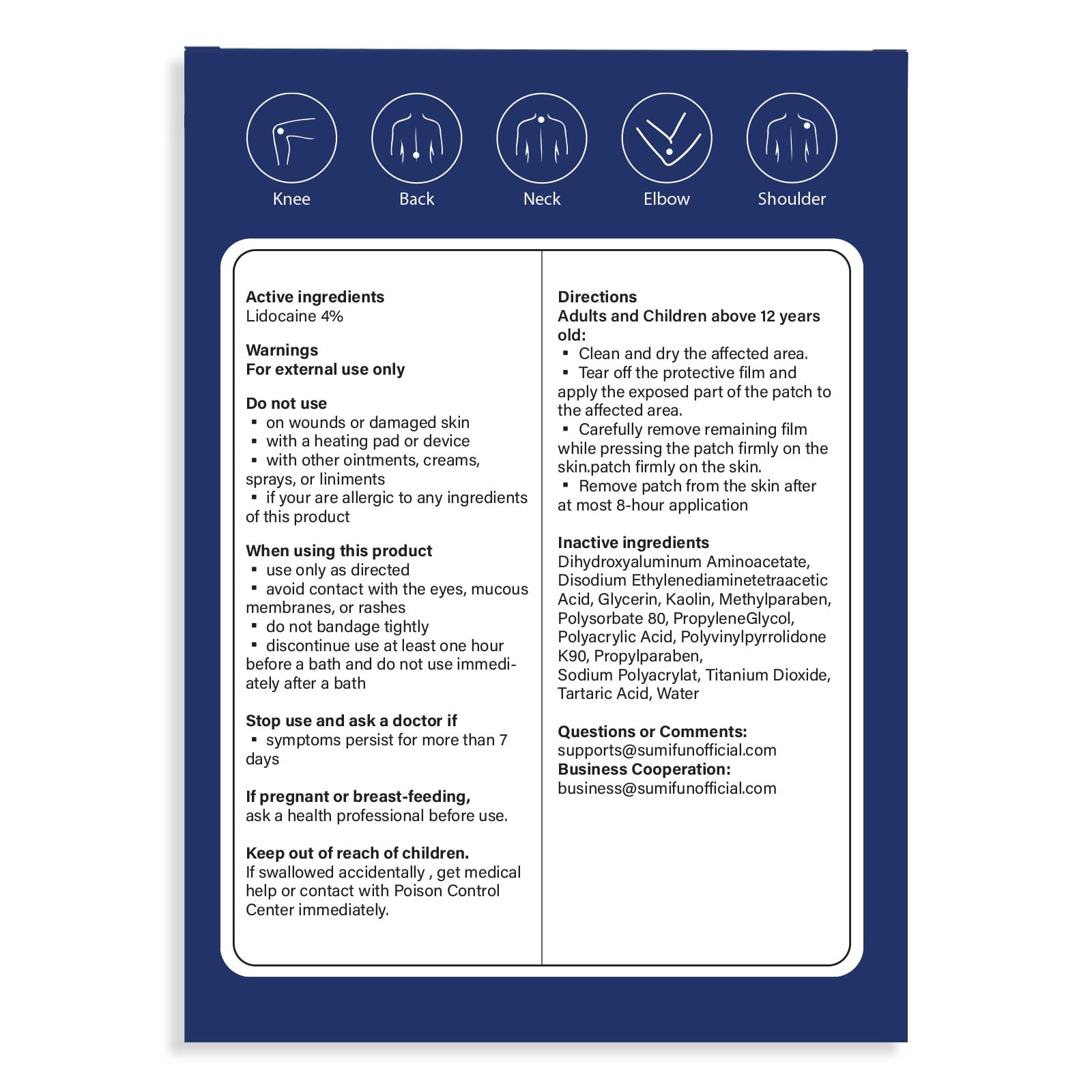 Sumifun 4% Lidocaine Patches Maximum Strength - 30 Count Pain Relief Patches for Back, Shoulder, Elbow, Knee, Muscle & Joint - Lower Back Pain Relief Products - Pain Patches Maximum Strength Lidocaine Sumifun buy supplements canada