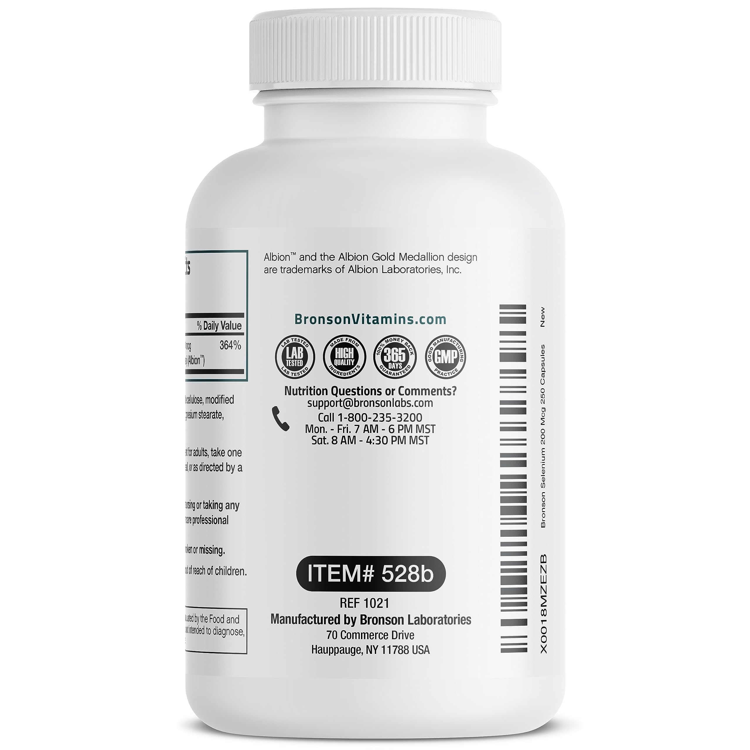Bronson Selenium 200 mcg – Yeast Free Chelated Amino Acid Complex - Essential Trace Mineral with Superior Absorption Bronson buy supplements canada