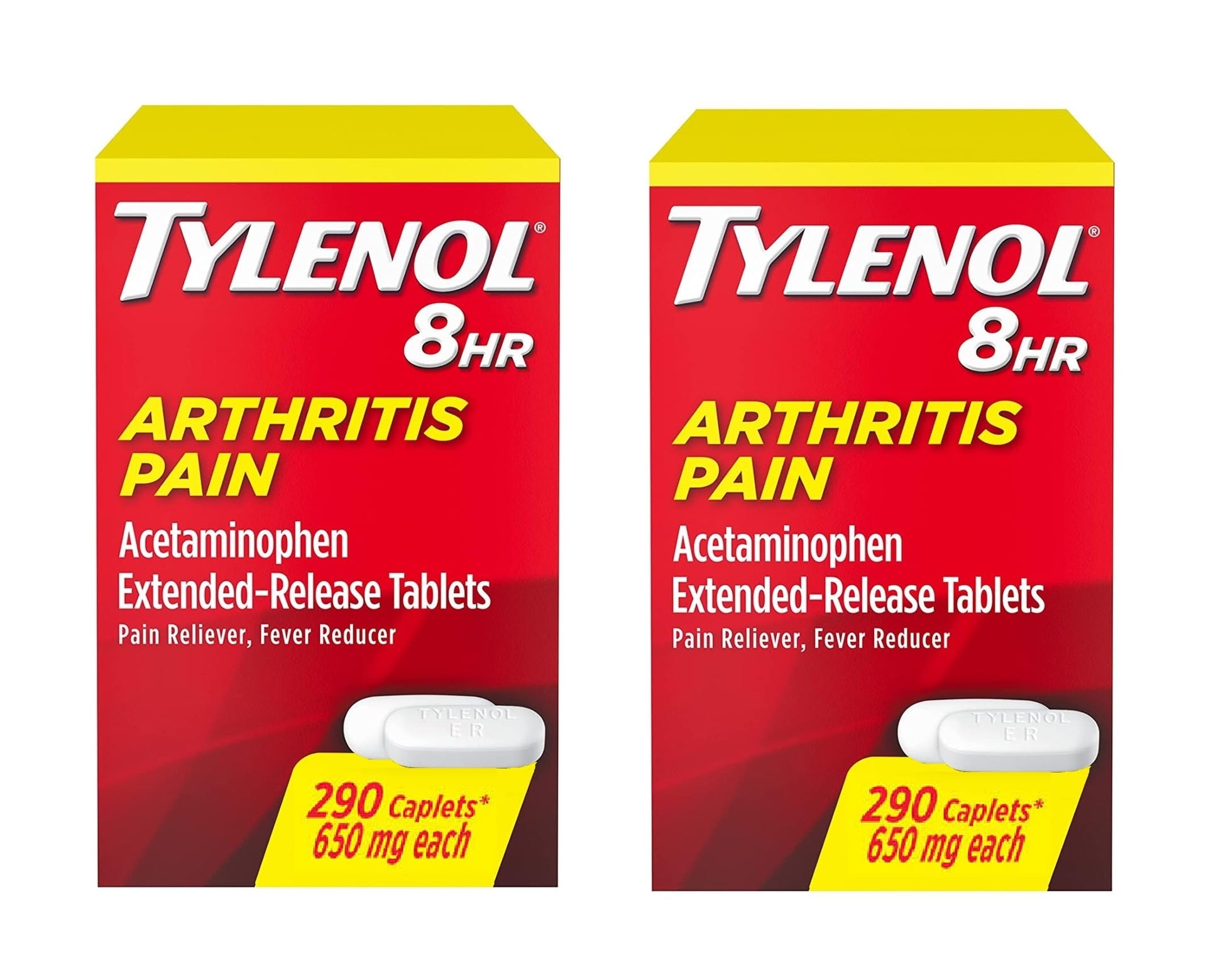 Tylenol Arthritis Pain Extended Release Tablets with Acetaminophen for Joint Pain, 290 Caplets (Pack of 2) (Package May Vary) Tylenol buy supplements canada