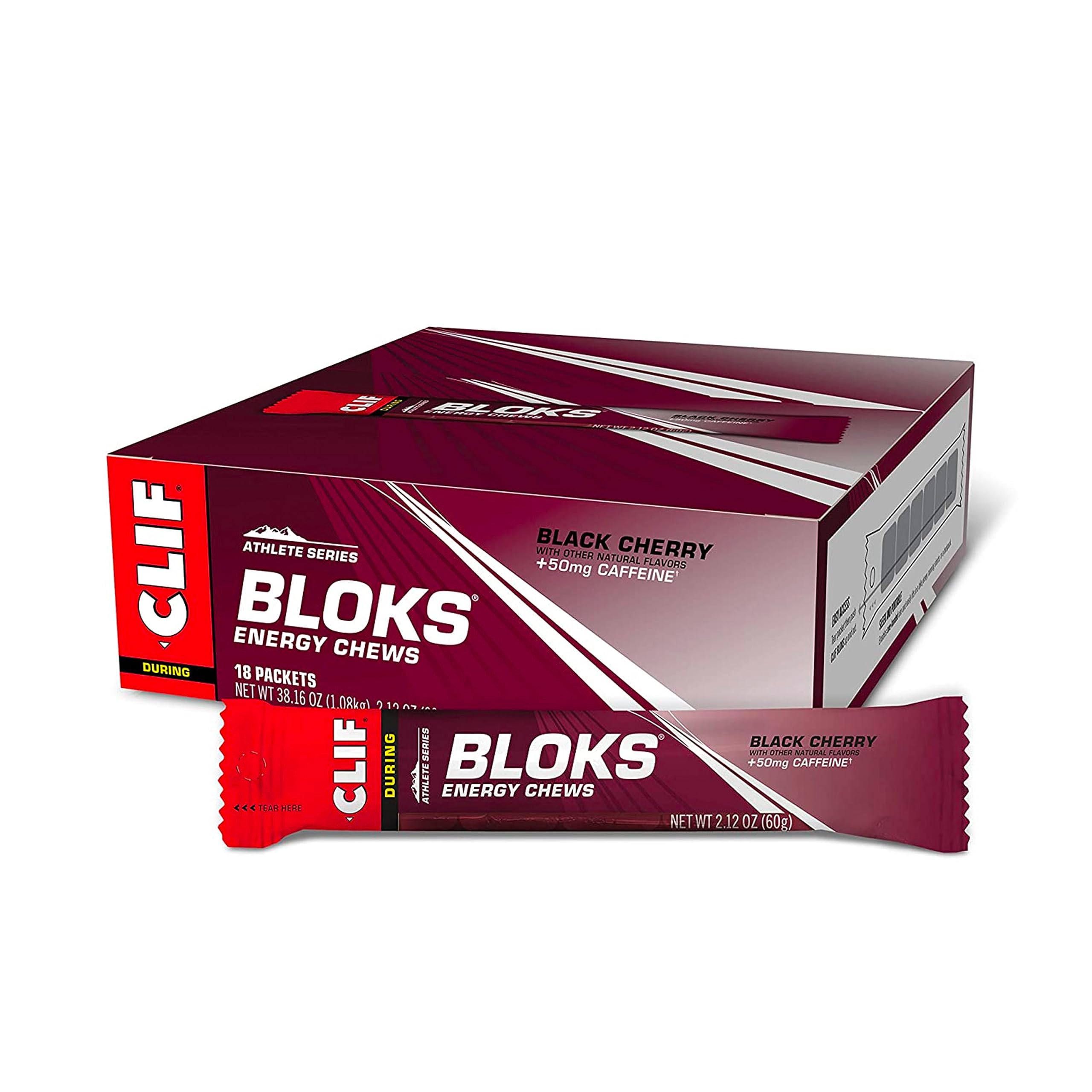 CLIF BLOKS - Black Cherry Flavor with Caffeine - Energy Chews - Non-GMO Clif Bar buy supplements canada