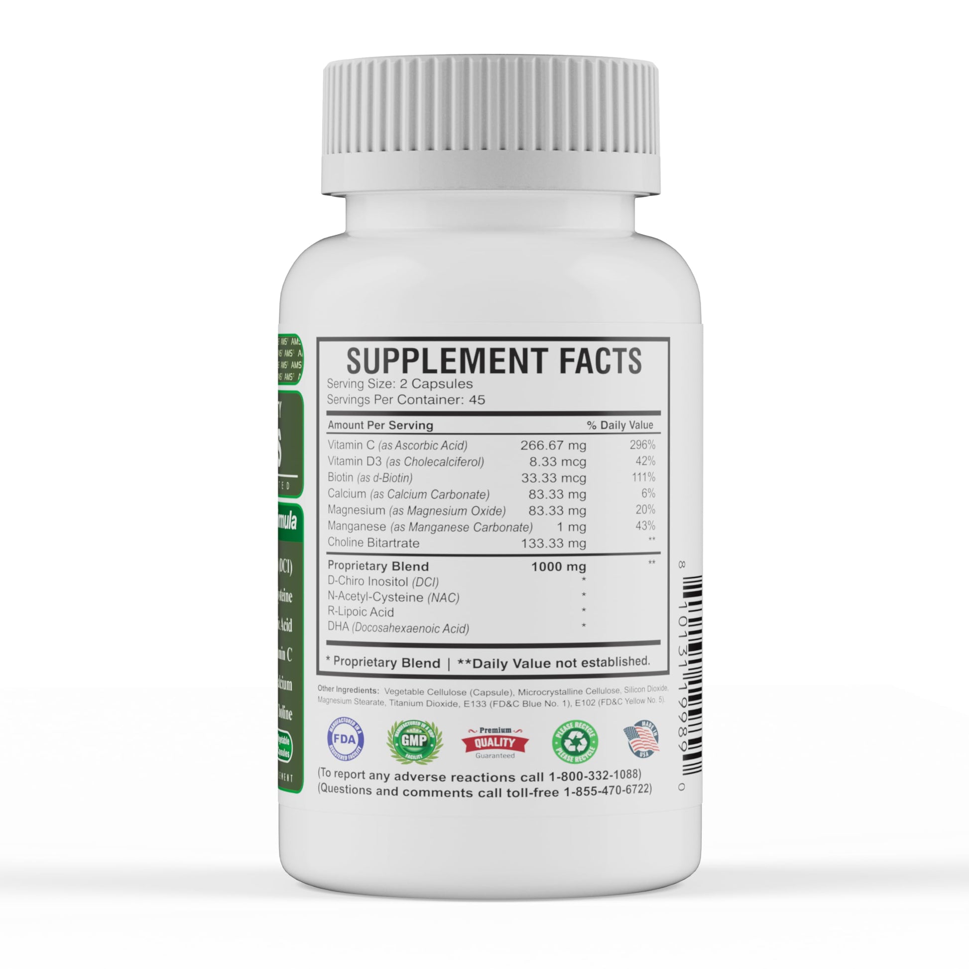 America Medic & Science WFS Plus Fertility Supplements for Women (90 Capsules) Supports Ovulatory Health | Natural Preconception Vitamins, Reproductive Aid, with D-Chiro Inositol, DHA |15-Day Supply. America Medic & Science buy supplements canada