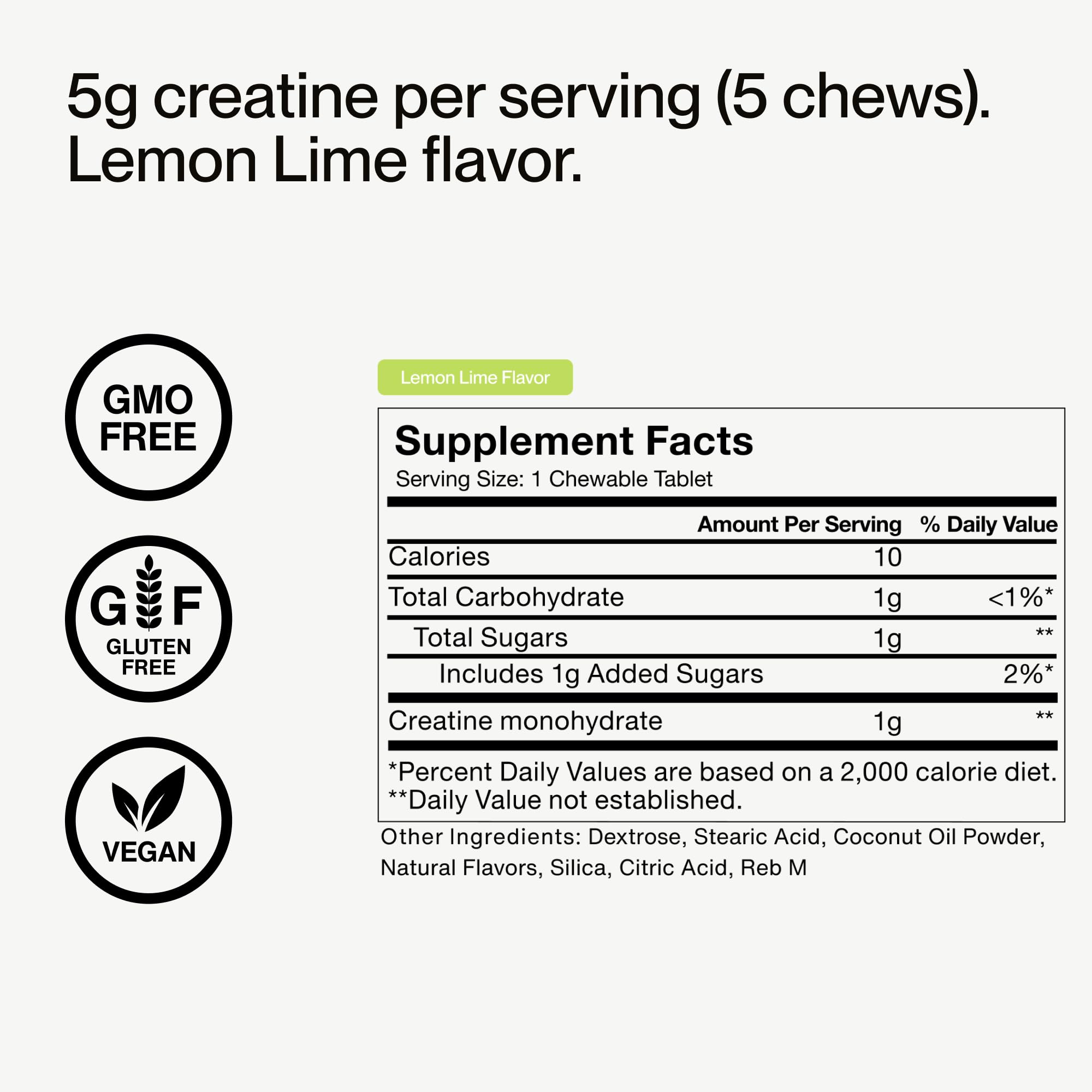 Momentous Creatine Chews - Creatine Monohydrate - Supports Strength, Lean Muscle, & Recovery for Men & Women - NSF Certified for Sport - 150 Chewable Tablets - Lemon Lime Momentous buy supplements canada
