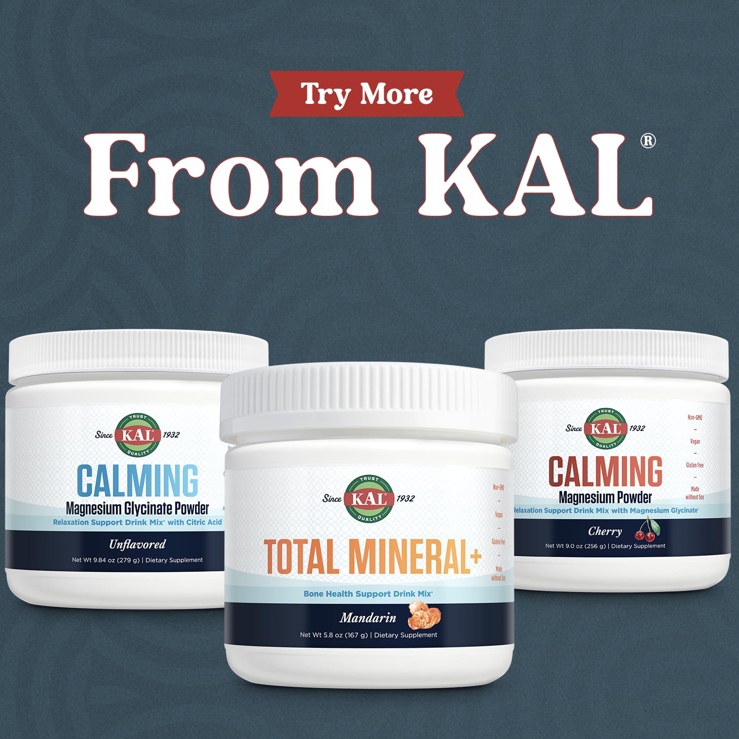 KAL Total Mineral+ Powder - Total Complex - Magnesium Glycinate, Zinc, Calcium and More - Bone Health & Whole Body Support Supplement - Vegan, Non-GMO, Gluten-Free 60-Day Guarantee - 30 Servings KAL buy supplements canada