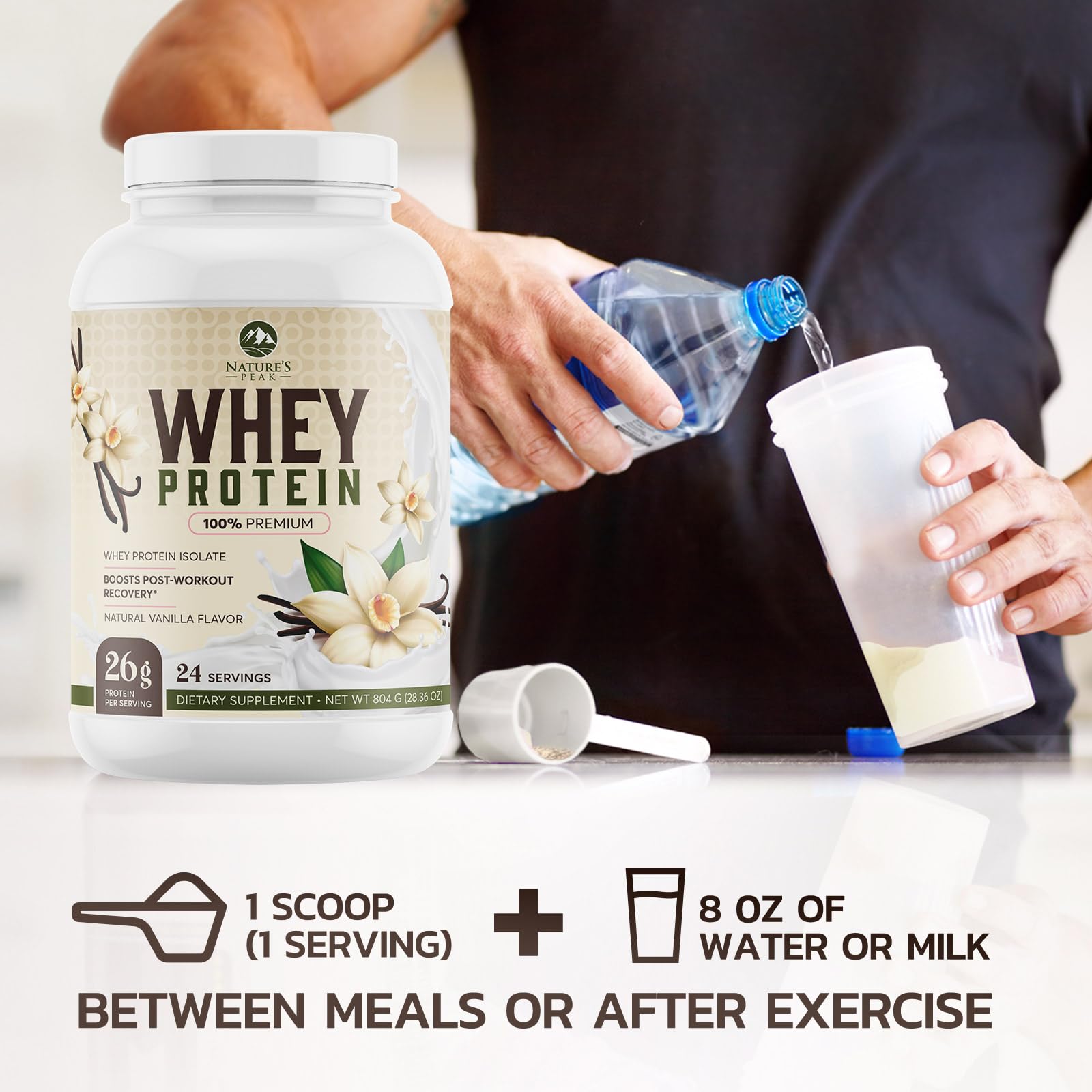 Nature's Protein Powder, 100% Whey Protein Powder Isolate, Immune Support, BCAAs Nature's Peak buy supplements canada